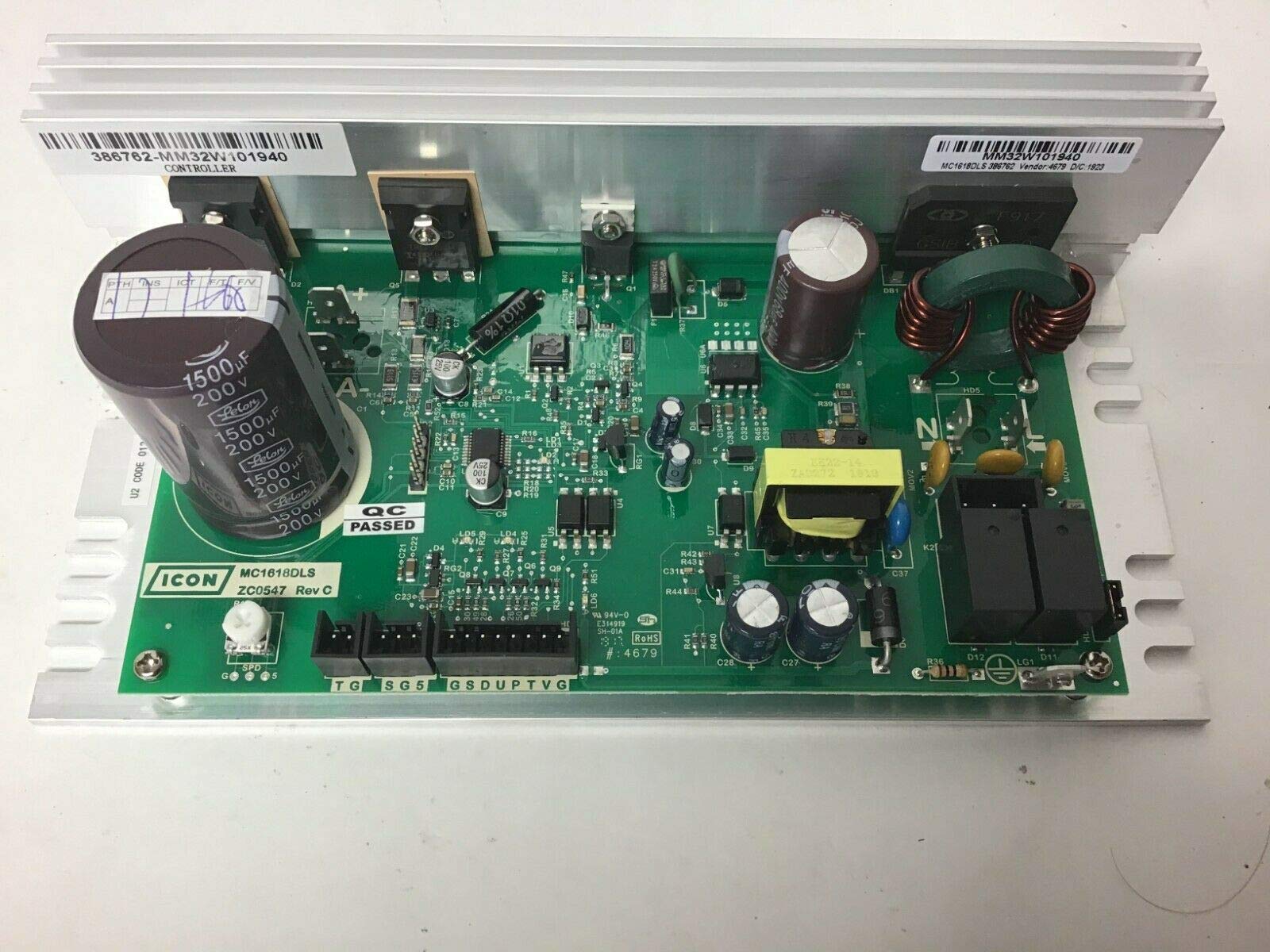 Hydra Fitness Treadmill Lower Motor Control Board Controller 396873 MC1618DLS - Replacement Part for Treadmill Repair & Maintenance | Home Gym Equipment Spare Parts