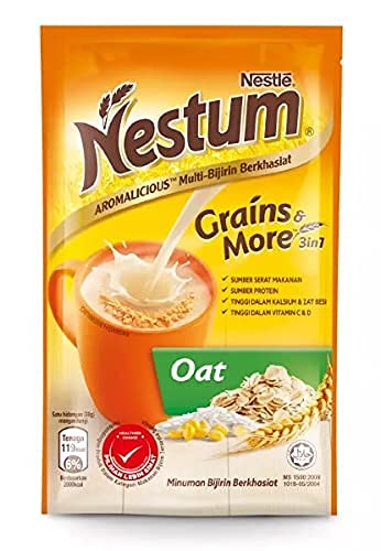 Nestum All Family 3-in-1 Instant Cereal Milk Drink & Nestle Cereal Snack Bundle (Milo/Koko Krunch/Honey Star, 30g) - Whole Grain Wheat, Rice & Corn Low Fat Cereal with Vitamins (15 Oat Sachets) - Perfect for Breakfast, Snacks & Kids Lunch Boxes