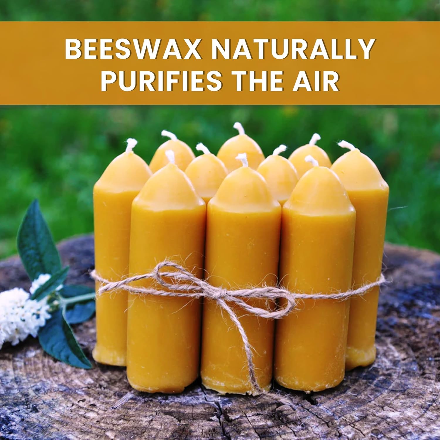BeeTheLight Pure Beeswax Lantern Candles - 3.5