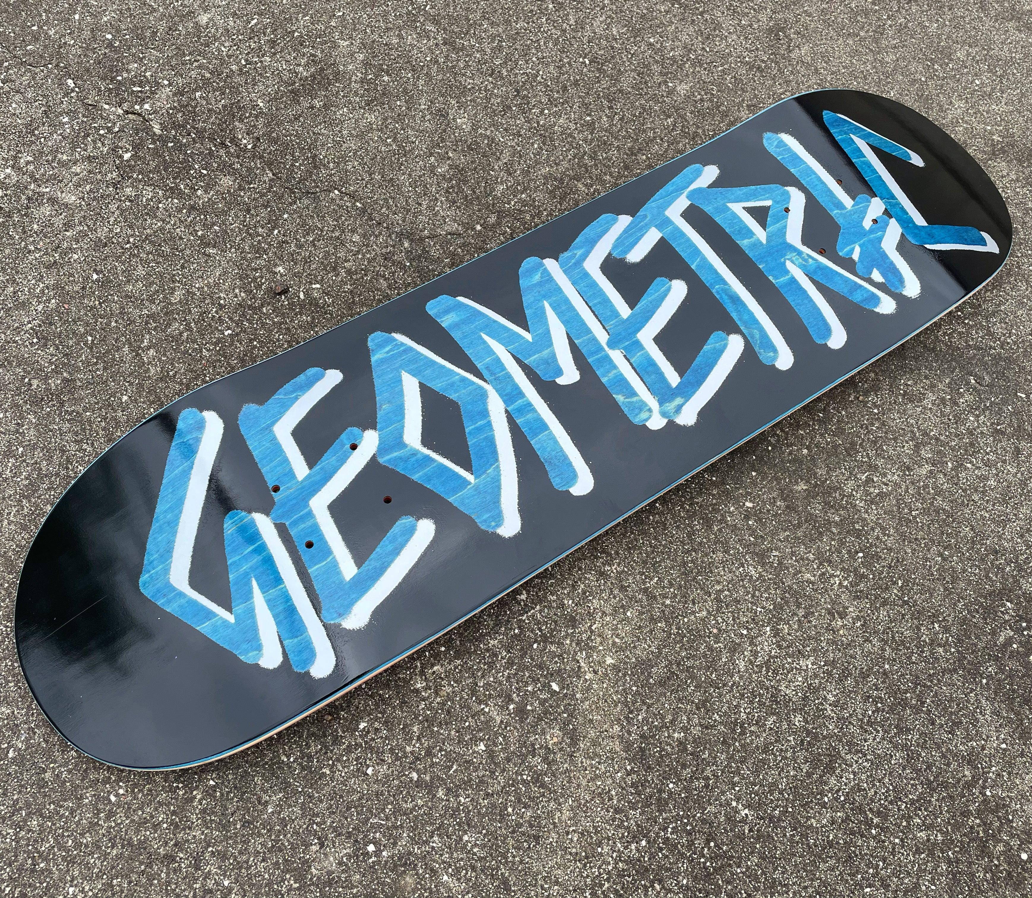 Geometric X Deathwish Skateboard Deck with Random Veneers - High-Performance Cruiser Board for Street & Park Skating