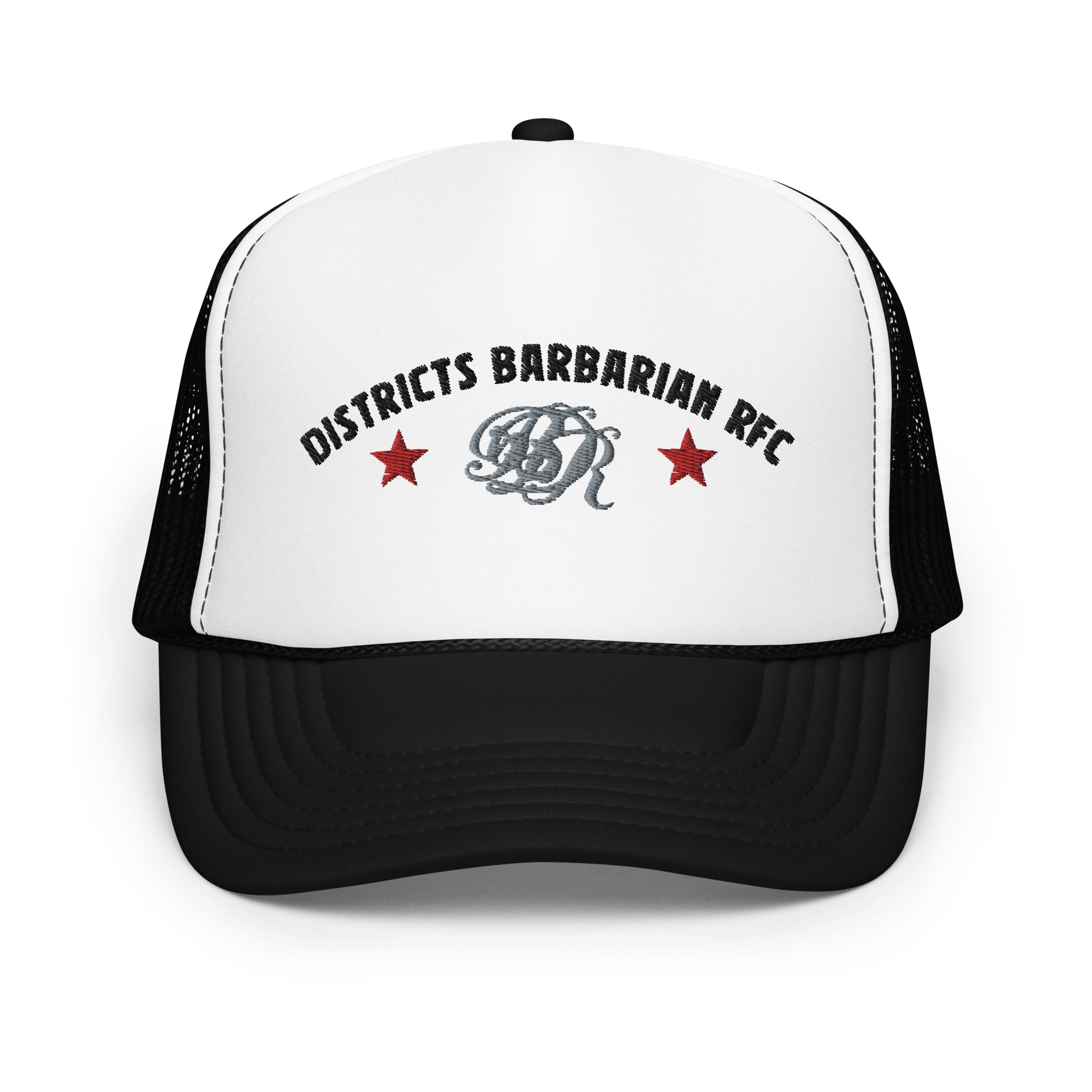 Districts Barbarian RFC Foam Trucker Hat - Adjustable Snapback Cap for Men & Women - Perfect for Outdoor Sports, Hiking, and Casual Wear