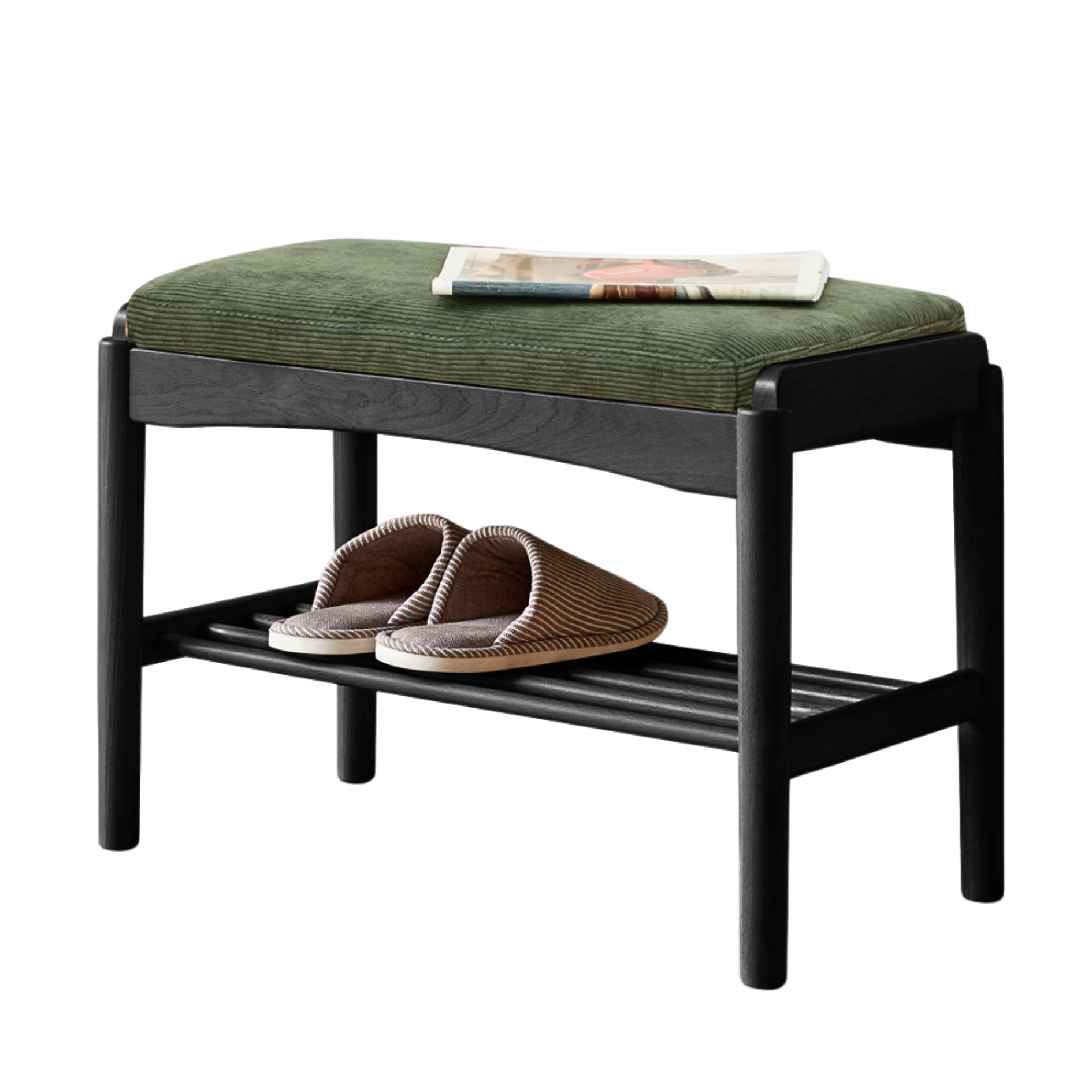 Solid Wood Shoe Storage Bench - Beech, Cherry, Walnut & Oak - Entryway Organizer for Home & Closet Storage