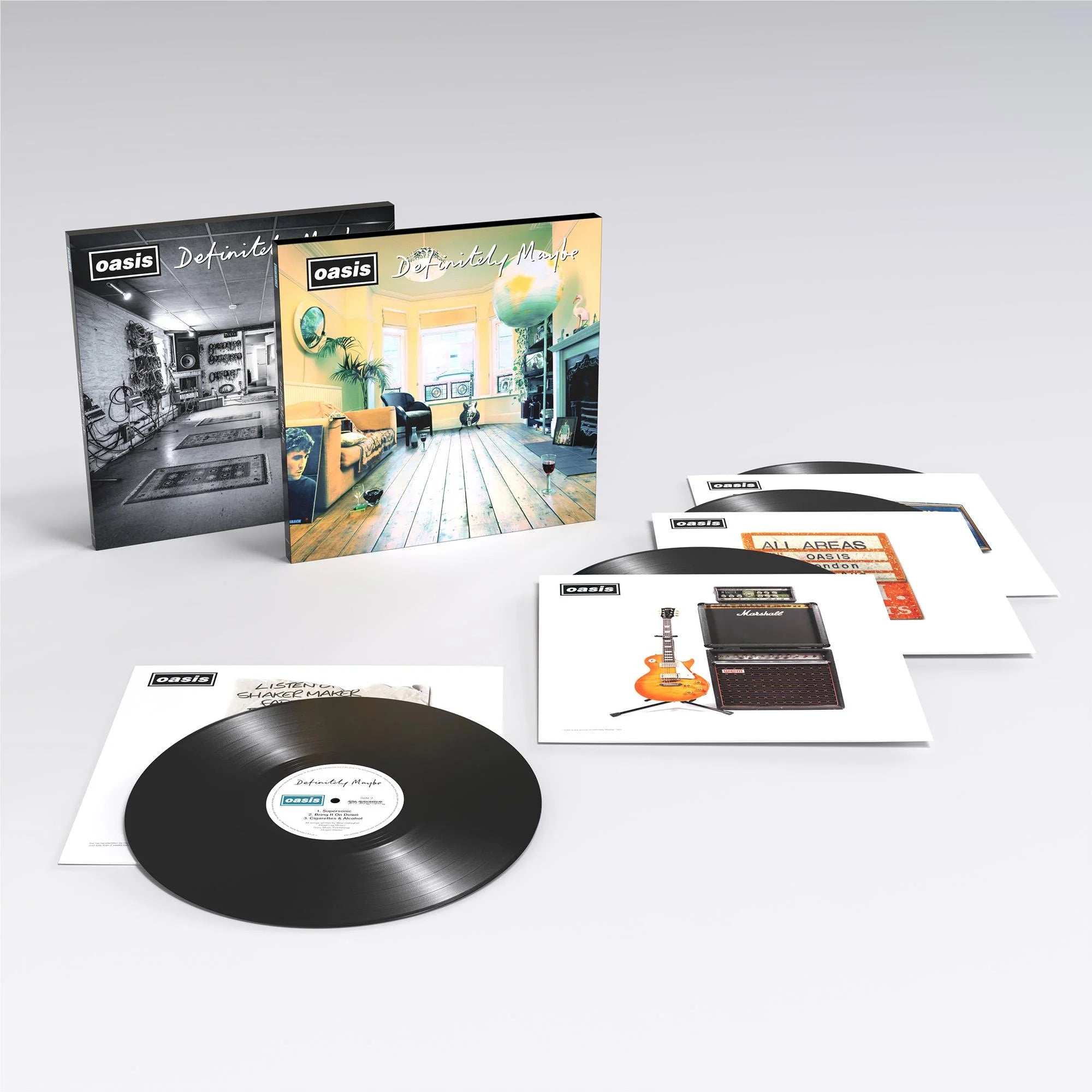 Oasis - Definitely Maybe (30th Anniversary Edition) 4LP Vinyl Box Set - Perfect for Collectors & Music Lovers, Great for Home Listening & Gifts