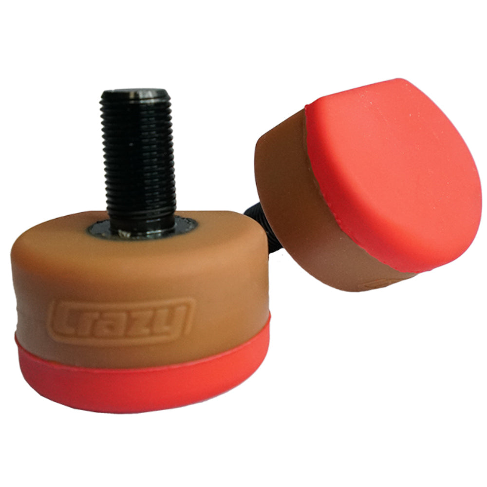 Crazy Big Bloc Pro Toe Stops for Roller Skates - Premium Replacement Toe Stops for Derby, Artistic & Outdoor Skating - Durable Rubber Toe Brakes for Rollerblades & Quad Skates
