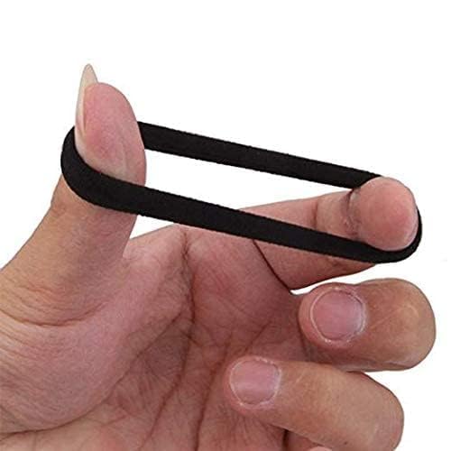 Ek Rag Premium Hair Ties for Women - Soft Elastic Cotton Thick Seamless Black Hair Bands (5 Pack) - No Crease No Damage Hair Ties for Thick & Thin Hair - Perfect for Ponytails, Workouts, Yoga & Daily Use