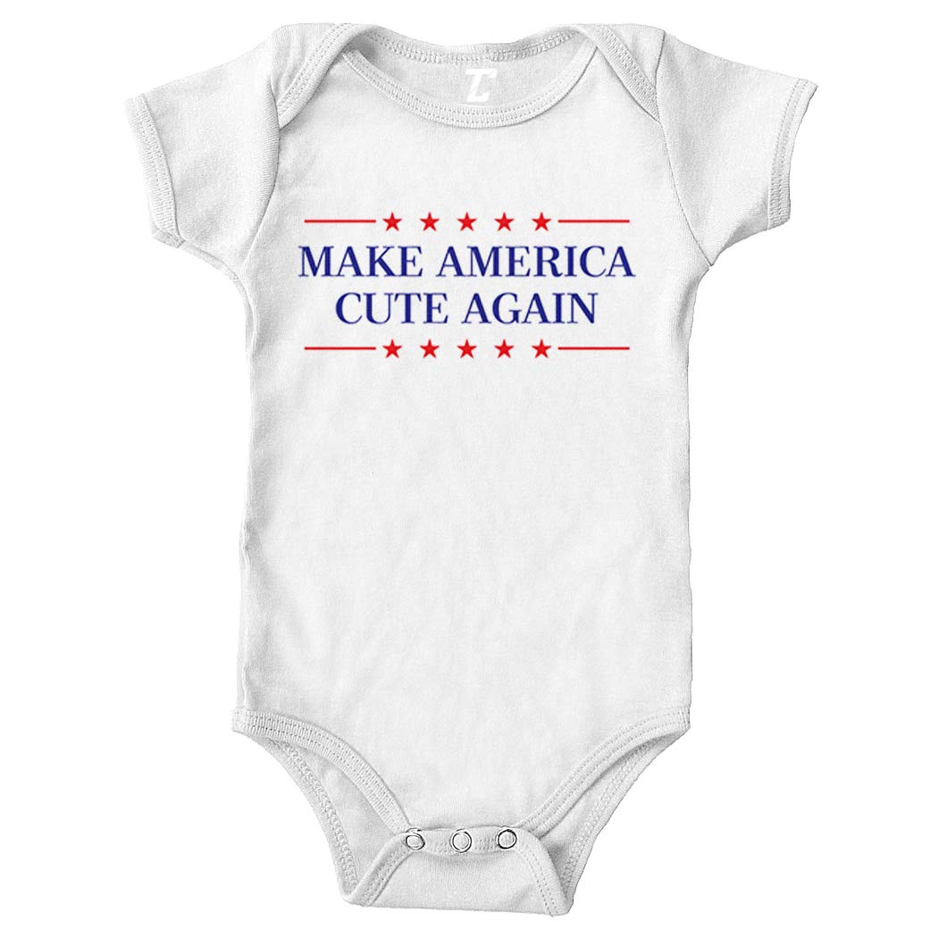 Make America Cute Again - MAGA Trump Bodysuit for Babies | Patriotic One-Piece Outfit for Newborns & Infants | Perfect for 4th of July, Election Parties & Political Events