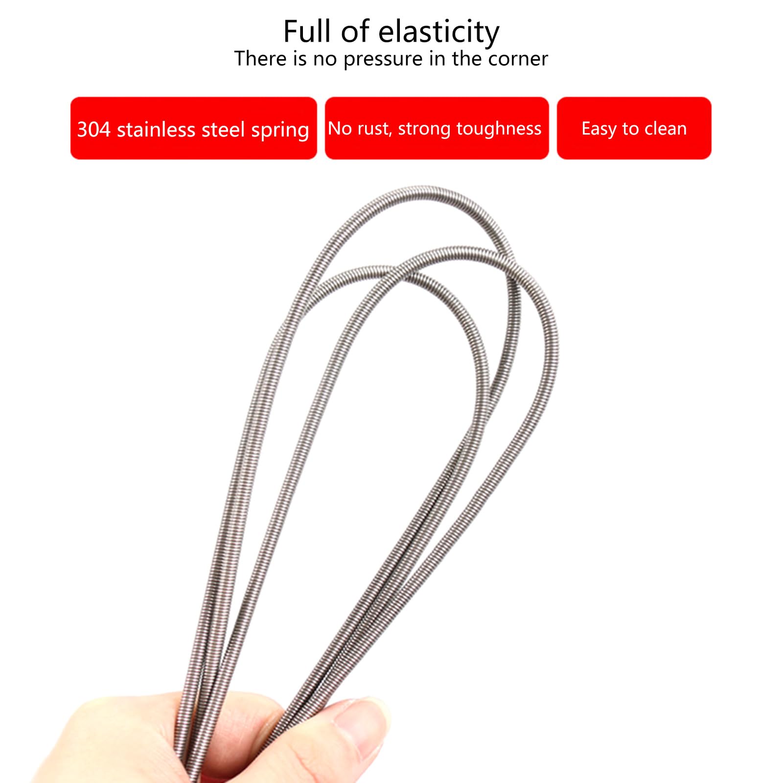 Youngy Flexible Drain Cleaning Brush - Stainless Steel Drain Snake for Kitchen Sink, Shower, AC & Refrigerator - Silver Drain Pipe Cleaner Tool for Hair Clogs & Debris Removal