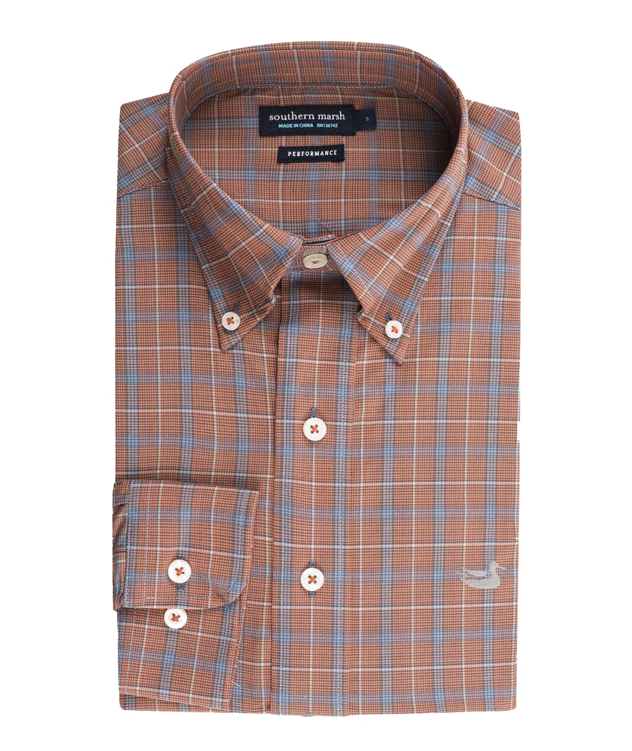 Southern Marsh Bastrop Performance Check Dress Shirt for Men - Comfortable & Stylish Office & Business Casual Wear