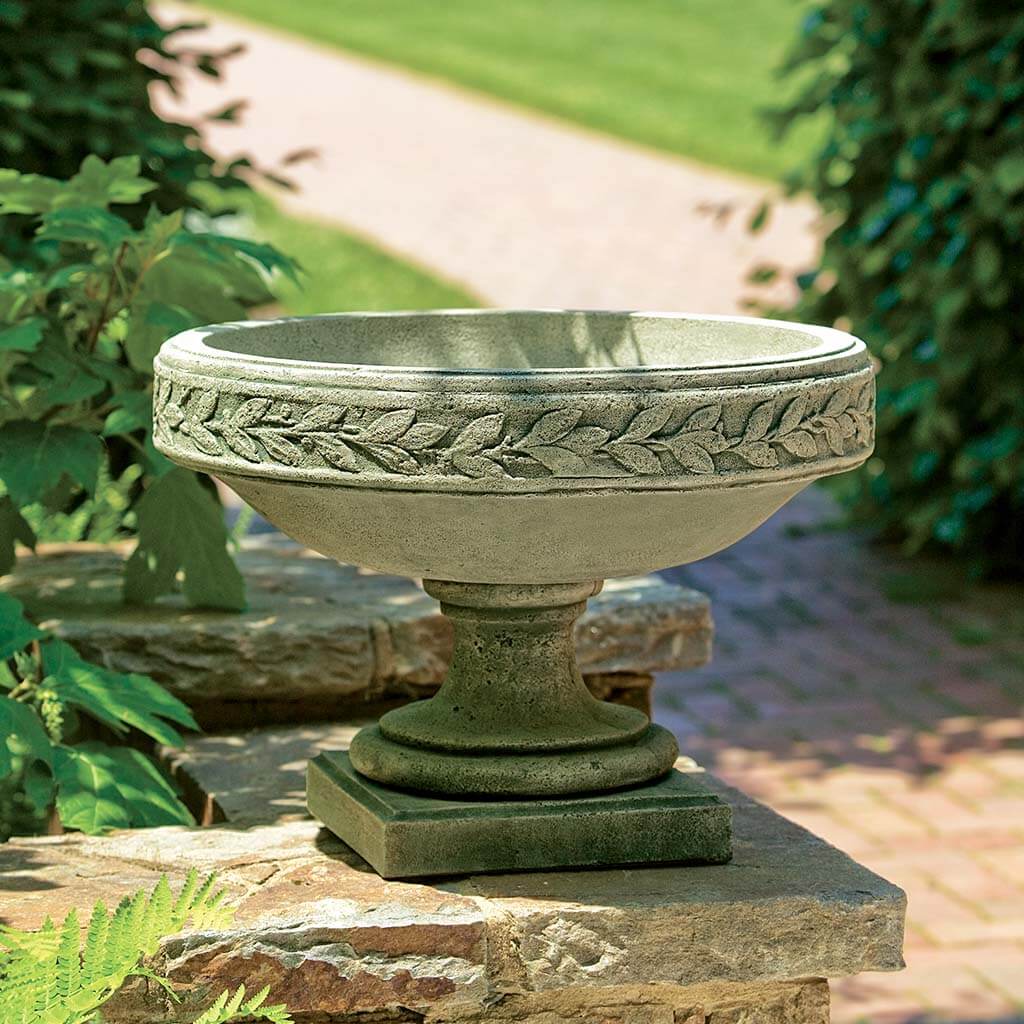 Campania International Longwood Laurel Banded Urn - Elegant Outdoor Garden Planter for Flowers, Plants & Home Decor - Perfect for Patio, Porch & Landscaping