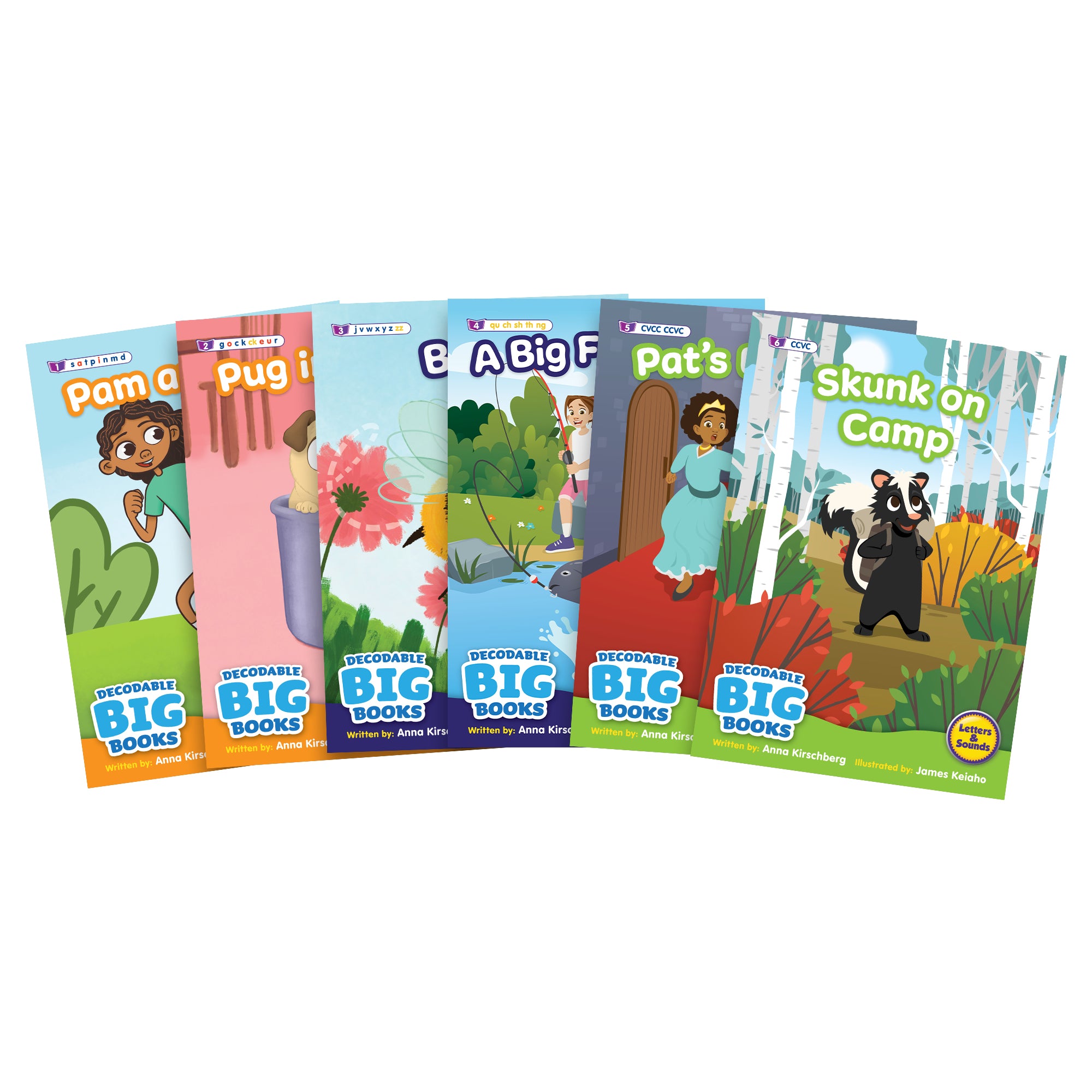 Beanstalk Books 6-Piece Decodable Big Books Fiction Set for Early Reading | Phonics Learning Resources for Kindergarten & 1st Grade | Perfect for Classroom & Homeschool Reading Activities