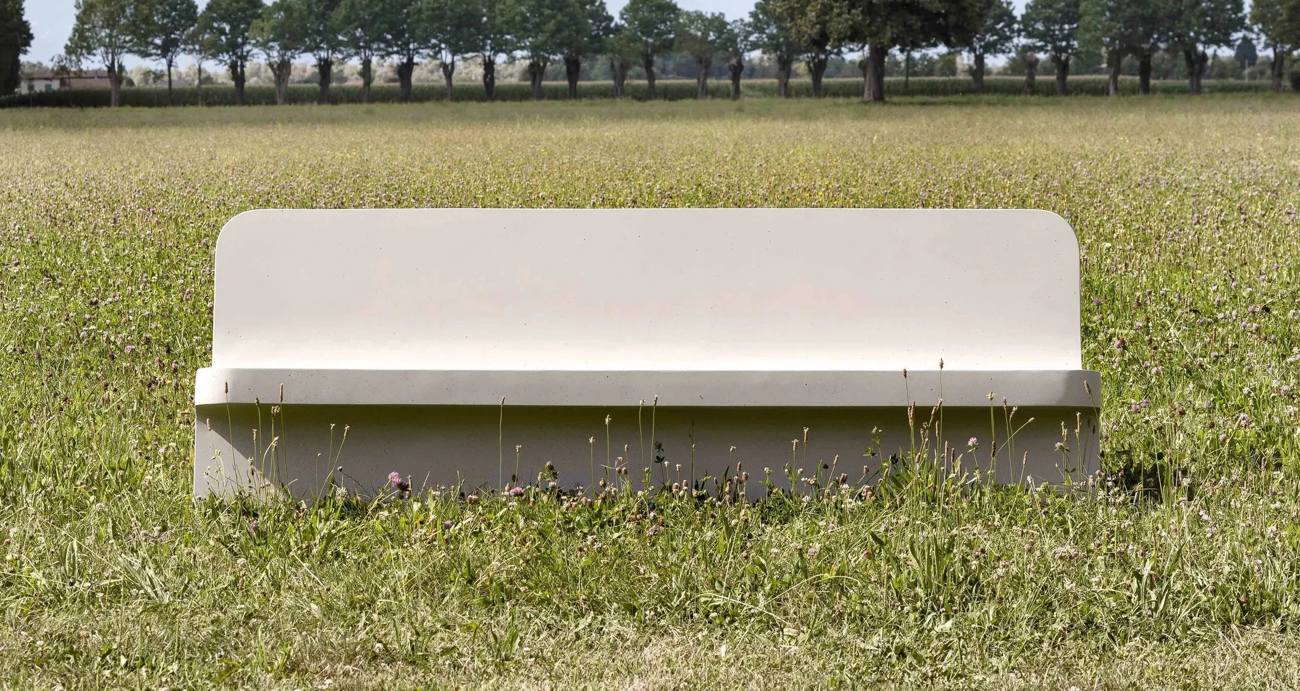 CIMENTO® Torcello Bench - Modern Outdoor Garden Bench for Patio, Backyard, and Lawn - Durable Weather-Resistant Design for Relaxing and Entertaining