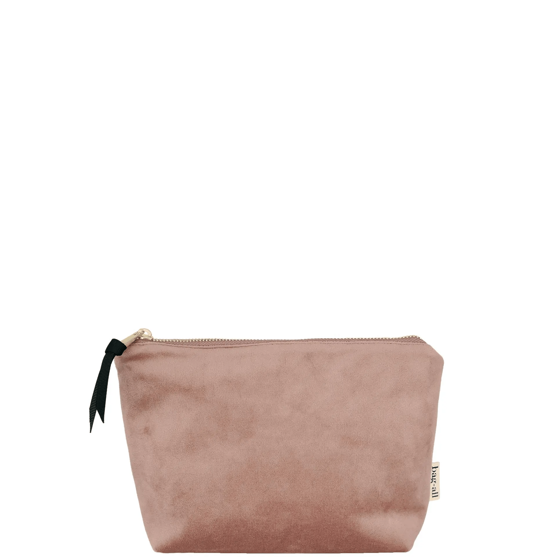 Pink Velvet Makeup Pouch with Coated Lining - Waterproof Cosmetic Bag for Travel, Gym & Everyday Essentials Storage