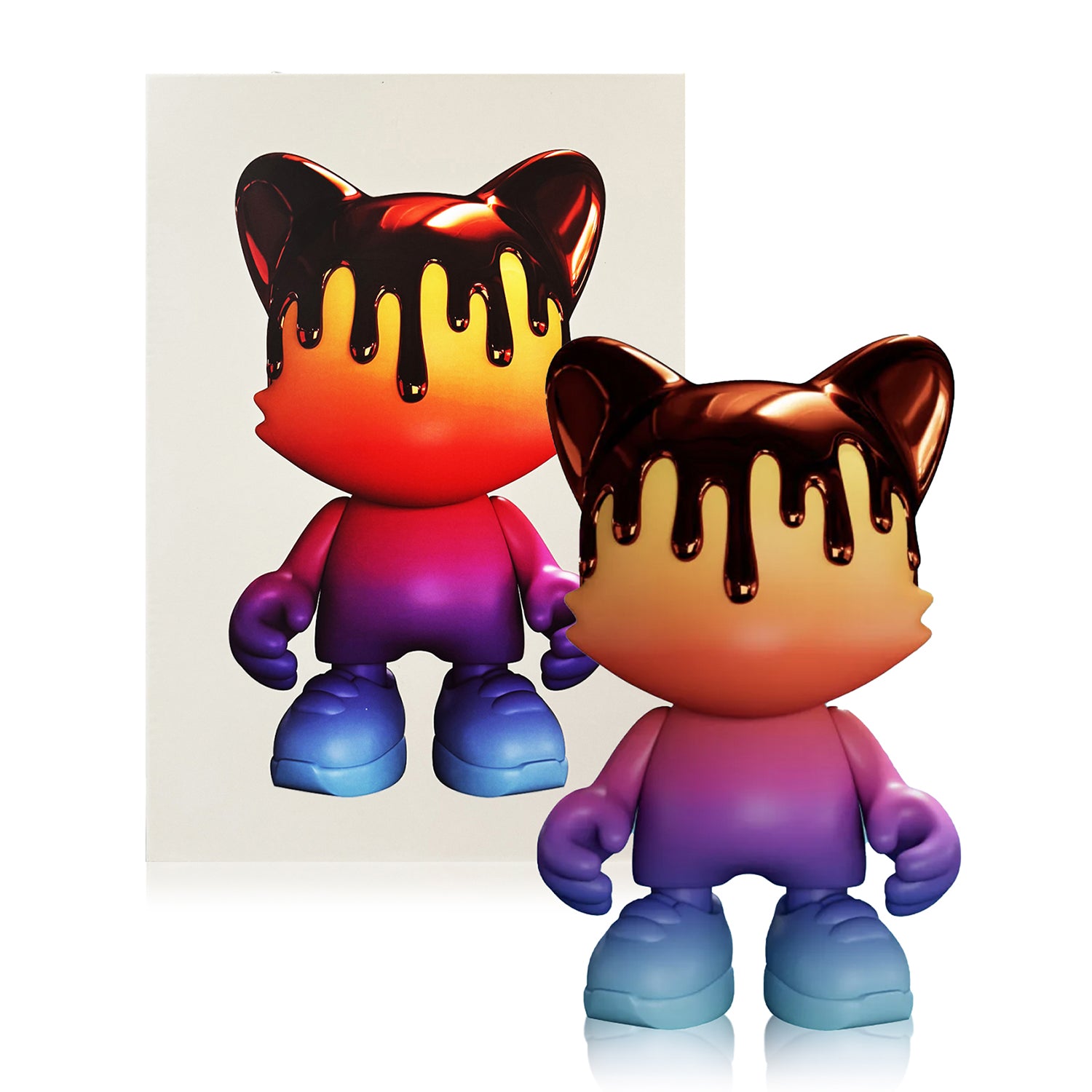 SUPERPLASTIC 'Chrome Drip Überjanky' (2024) Soft Vinyl Designer Art Figure - Limited Edition Collectible for Home Decor, Office Display & Pop Culture Enthusiasts