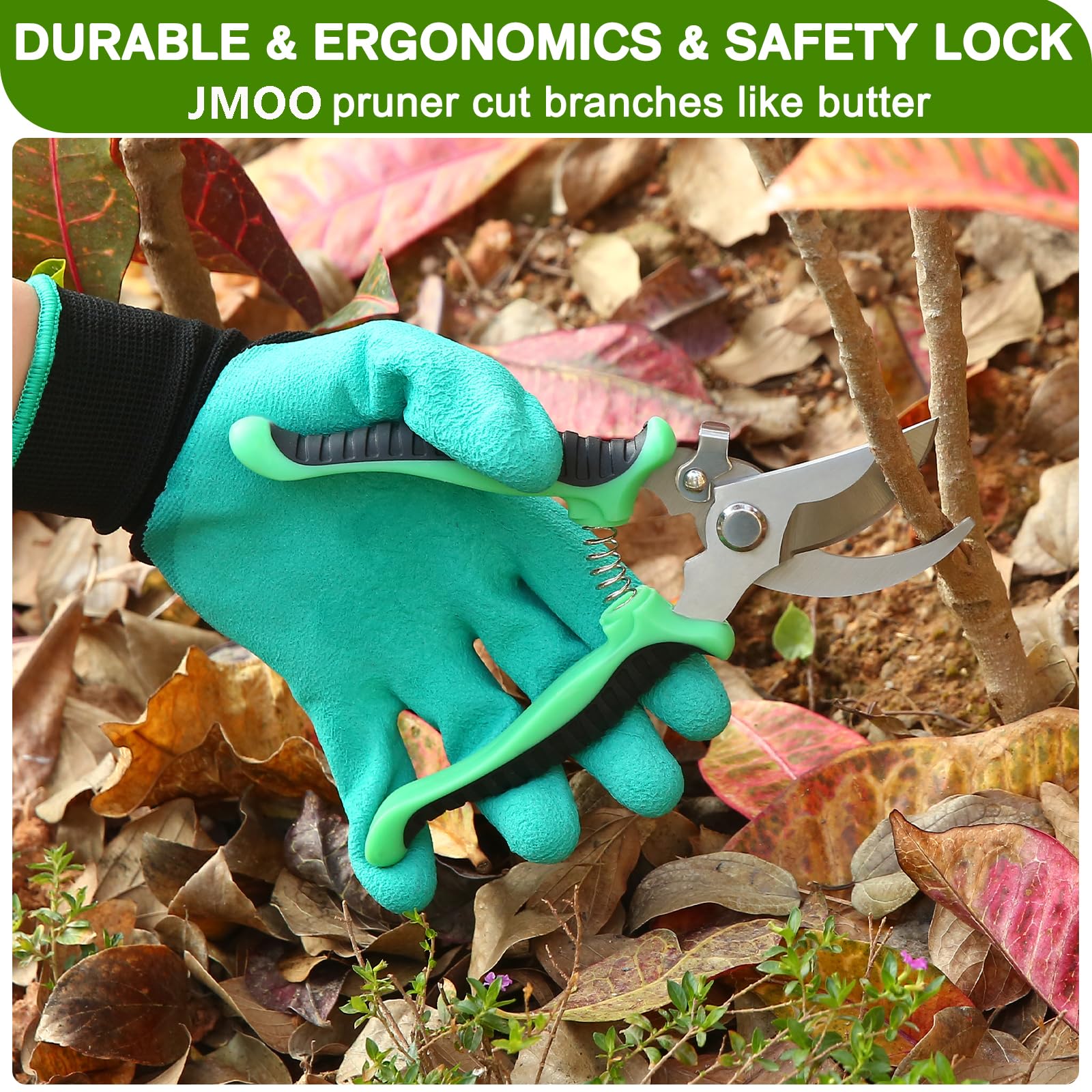 8-Piece Garden Tool Set with Non-Slip Ergonomic Handles - Lightweight Rust-Proof Aluminum Alloy Gardening Tools for Women & Men - Perfect for Planting, Weeding, and Landscaping in Backyards & Flower Beds