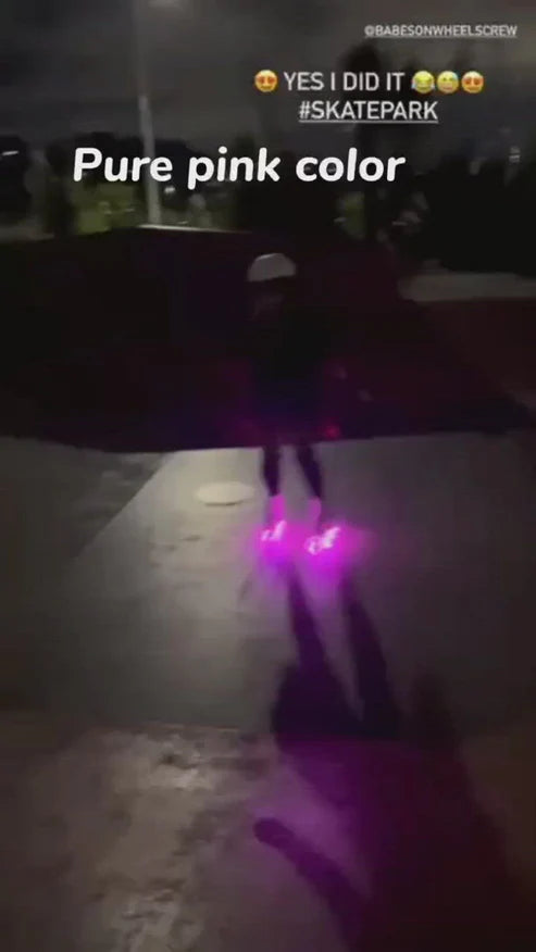 GH Skates Rebound PU Light Up Clear Hybrid Wheels - Premium Glow in the Dark Roller Skate Wheels for Indoor/Outdoor Skating, Rinks, Roller Derby & Artistic Performances