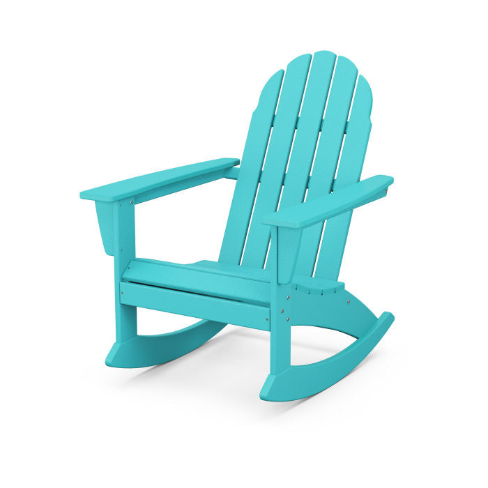 POLYWOOD Vineyard Adirondack Rocking Chair - All-Weather Outdoor Furniture for Patio, Garden & Poolside Relaxation