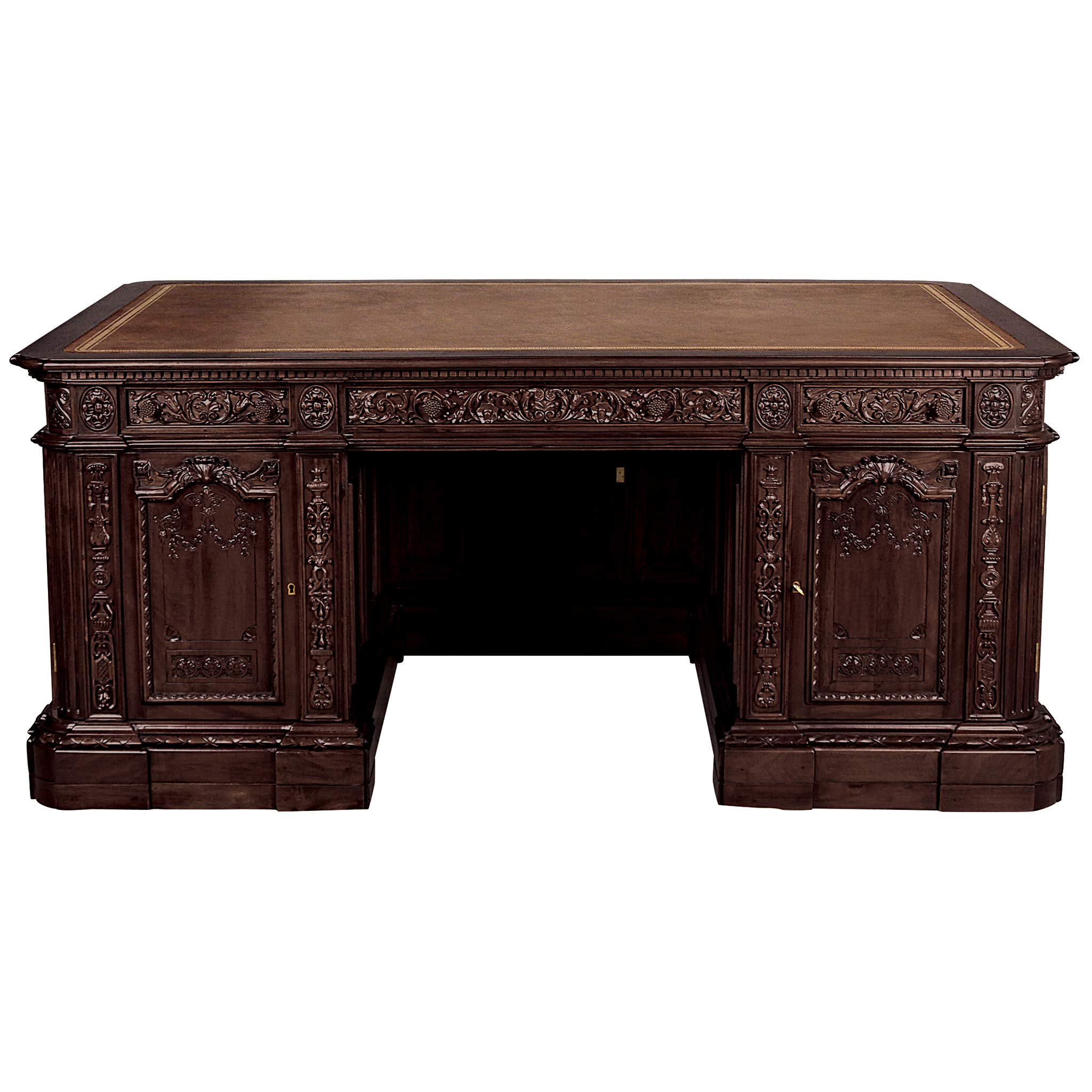 Design Toscano Oval Office Presidents' H.M.S. Resolute Desk Replica - Executive Wooden Writing Desk for Home & Office Decor - Perfect for Study Rooms, Libraries & Political Memorabilia Collections