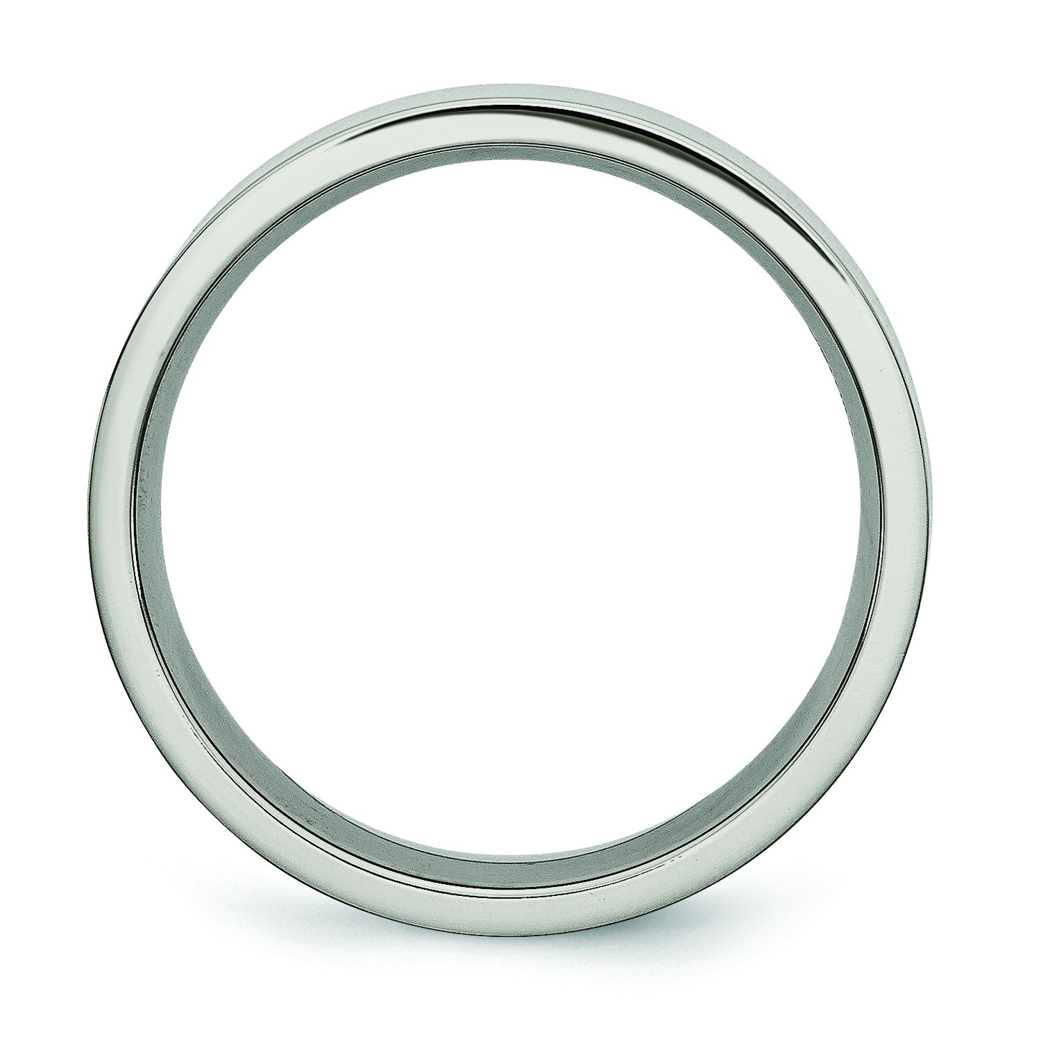 Men's Titanium Wedding Band Ring - 6mm Flat Polished Comfort Fit - Perfect for Engagement, Anniversary & Everyday Wear