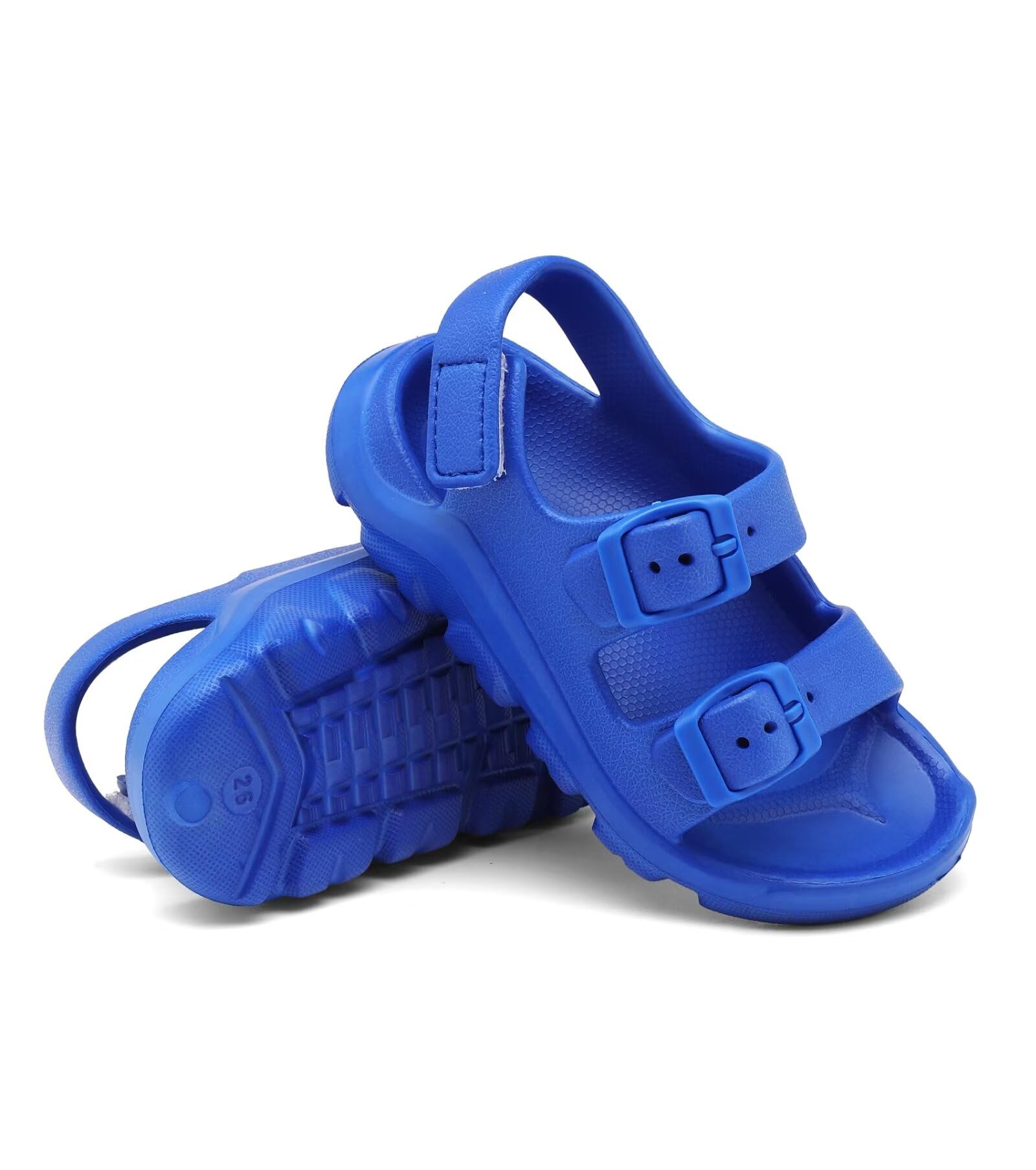 **Boys Girls Toddler & Little Kid Adjustable Water Sandals with Buckle & Hook Loop Back Strap - Sizes Toddler 5 to Little Kid 12 - Perfect for Beach, Pool & Outdoor Play**