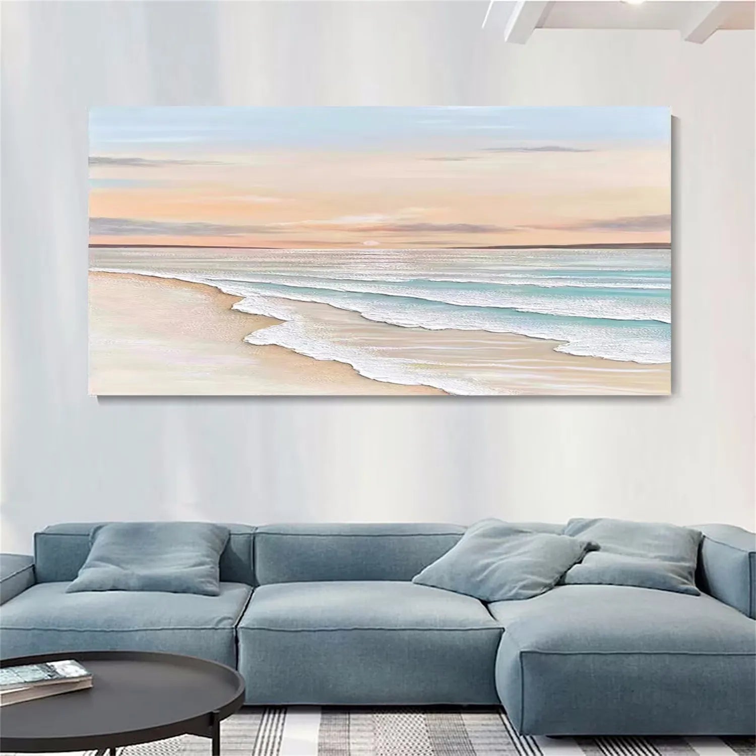Ocean and Sky Painting #OS 165 - Stunning Seascape Wall Art for Home & Office Decor - Perfect for Living Room, Bedroom or Beach House