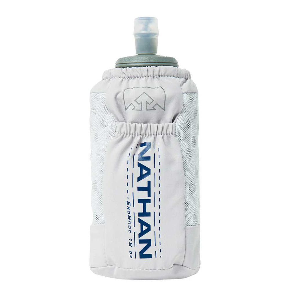 Nathan ExoDraw 2 Handheld Water Bottle - 18oz Insulated Stainless Steel with Leakproof Lid - Perfect for Hiking, Gym & Outdoor Activities