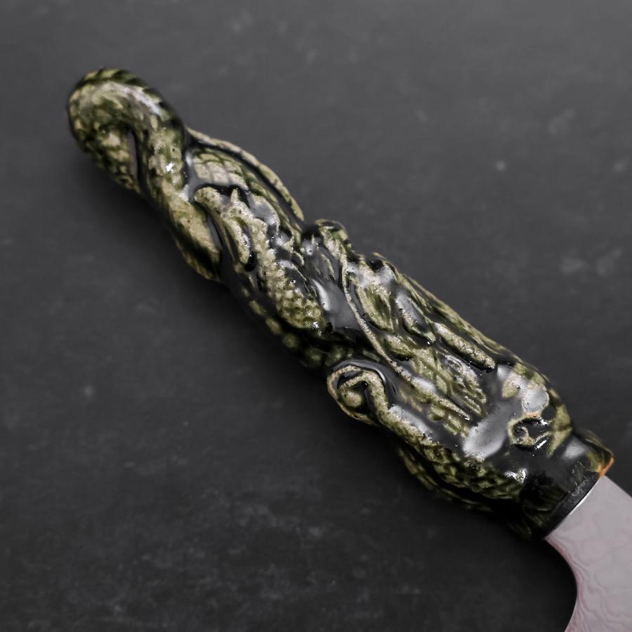 Premium Santoku ZA-18 Damascus Ceramic Kitchen Knife 180mm - Japanese Chef Knife for Slicing, Dicing & Chopping - Perfect for Home Cooking & Professional Kitchens