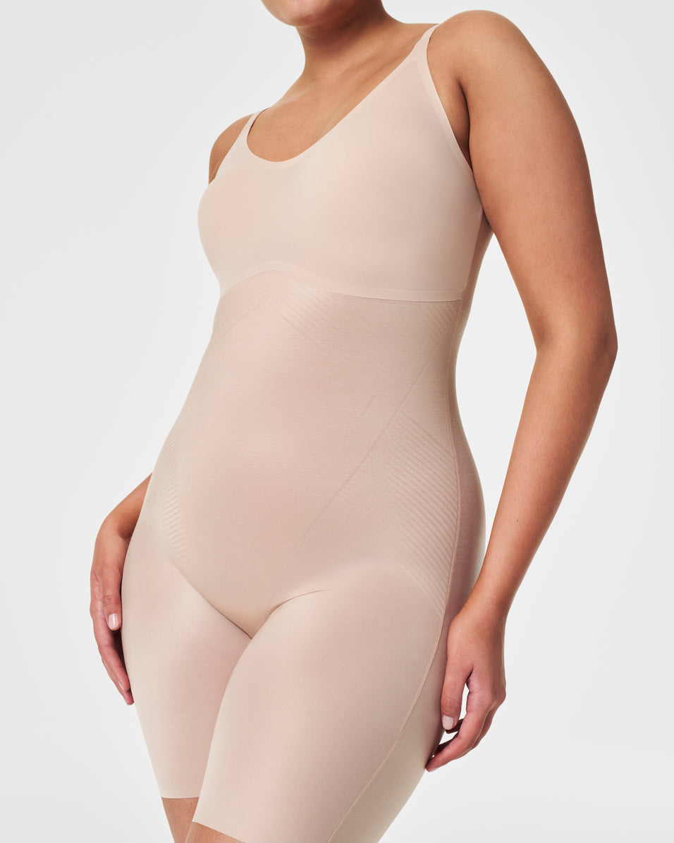 SPANX Shapewear Invisible Mid Thigh Bodysuit for Women - Seamless Slimming Shapewear for Everyday Wear & Special Occasions