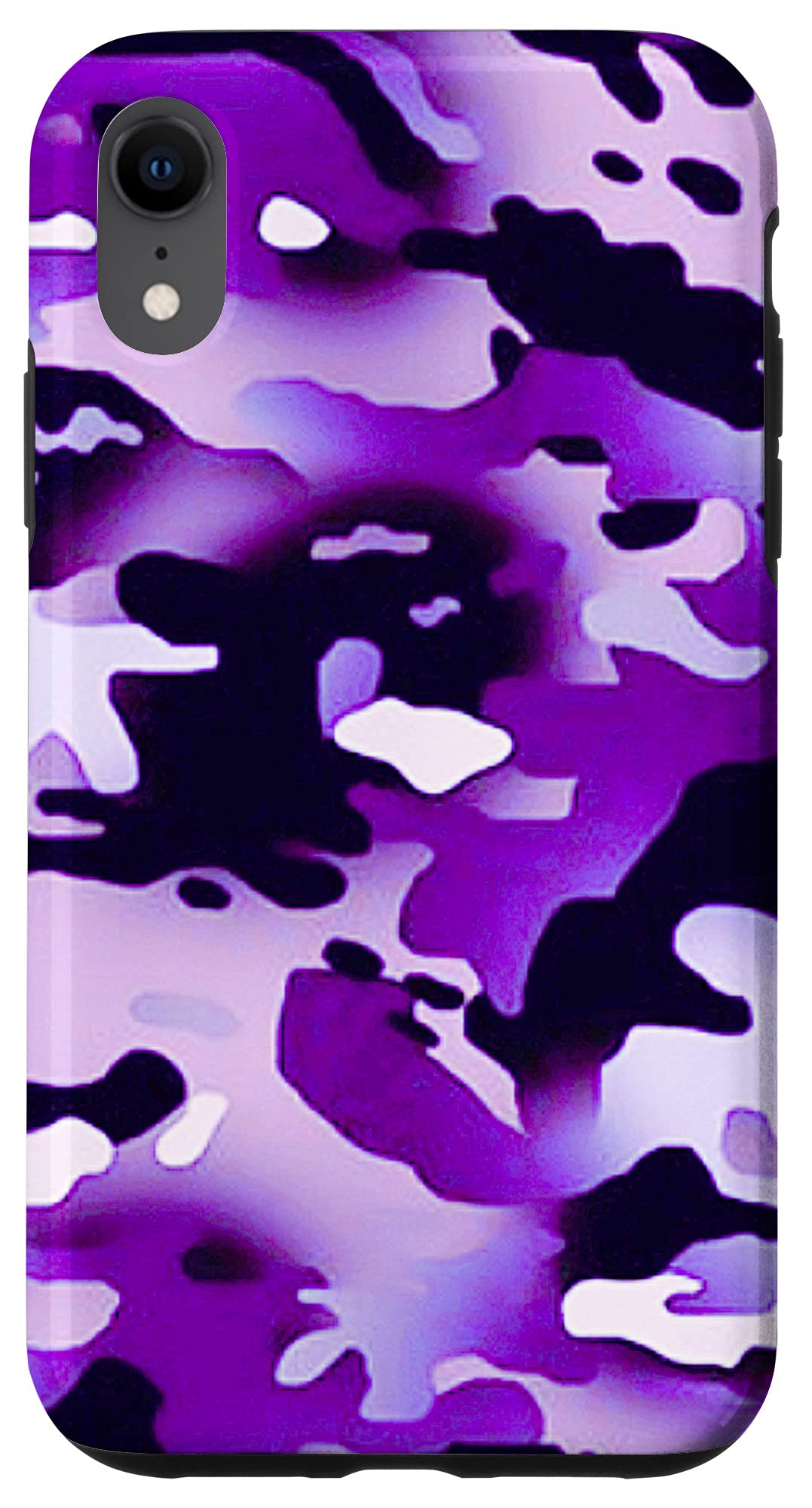 iPhone XR Grunge Purple Camouflage Case - Durable Protective Cover for Outdoor & Everyday Use