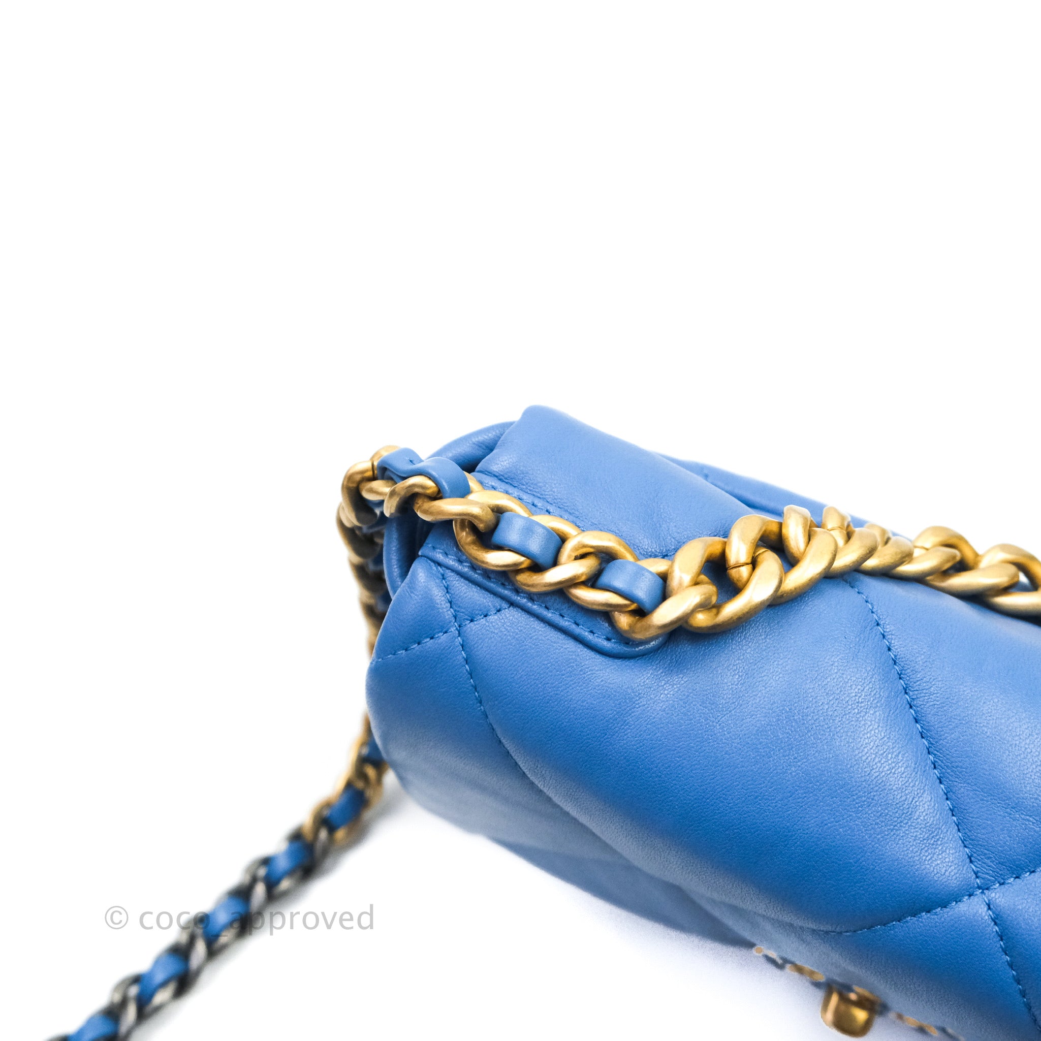 Chanel 19 Small Handbag in Blue with Mixed Hardware - Luxury Crossbody Bag for Women, Perfect for Date Night & Evening Events