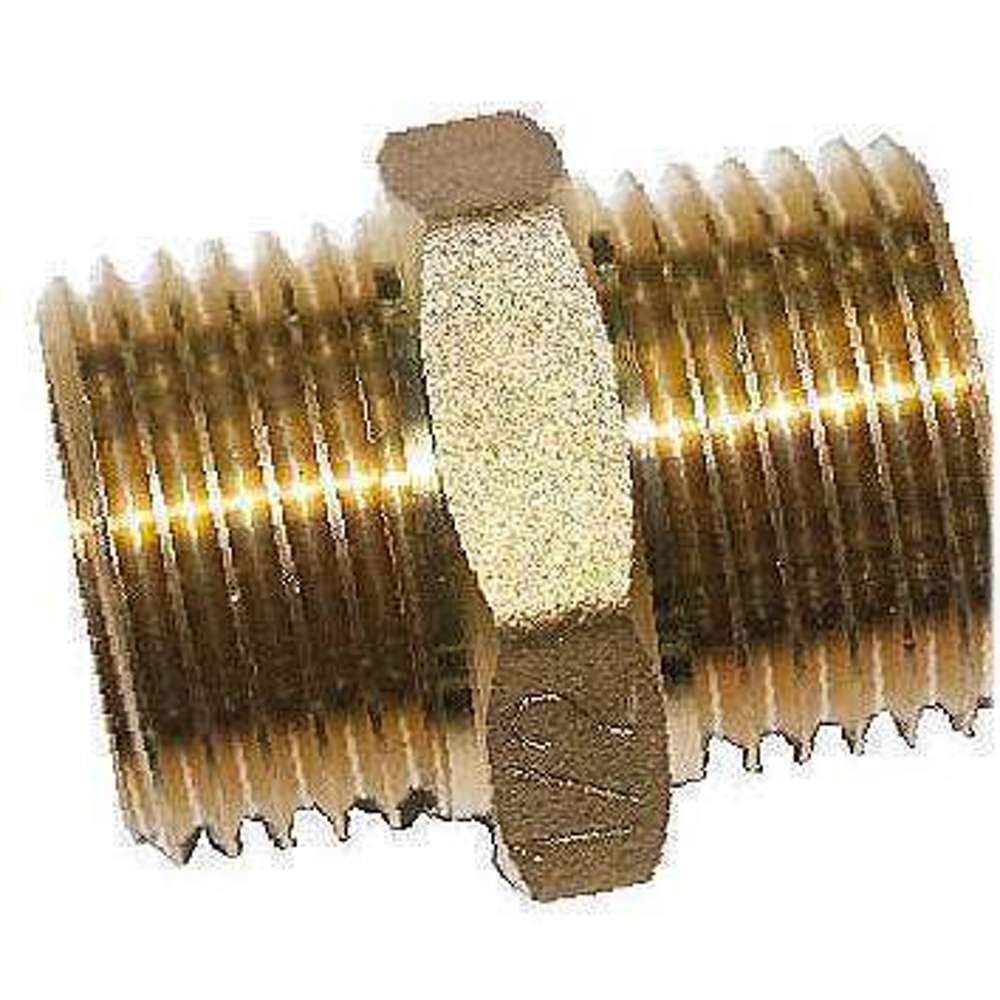 25mm Brass Hex Nipple - Heavy Duty Plumbing Fitting for Water & Gas Lines - Perfect for Pipe Connections in Home, Industrial & Commercial Applications