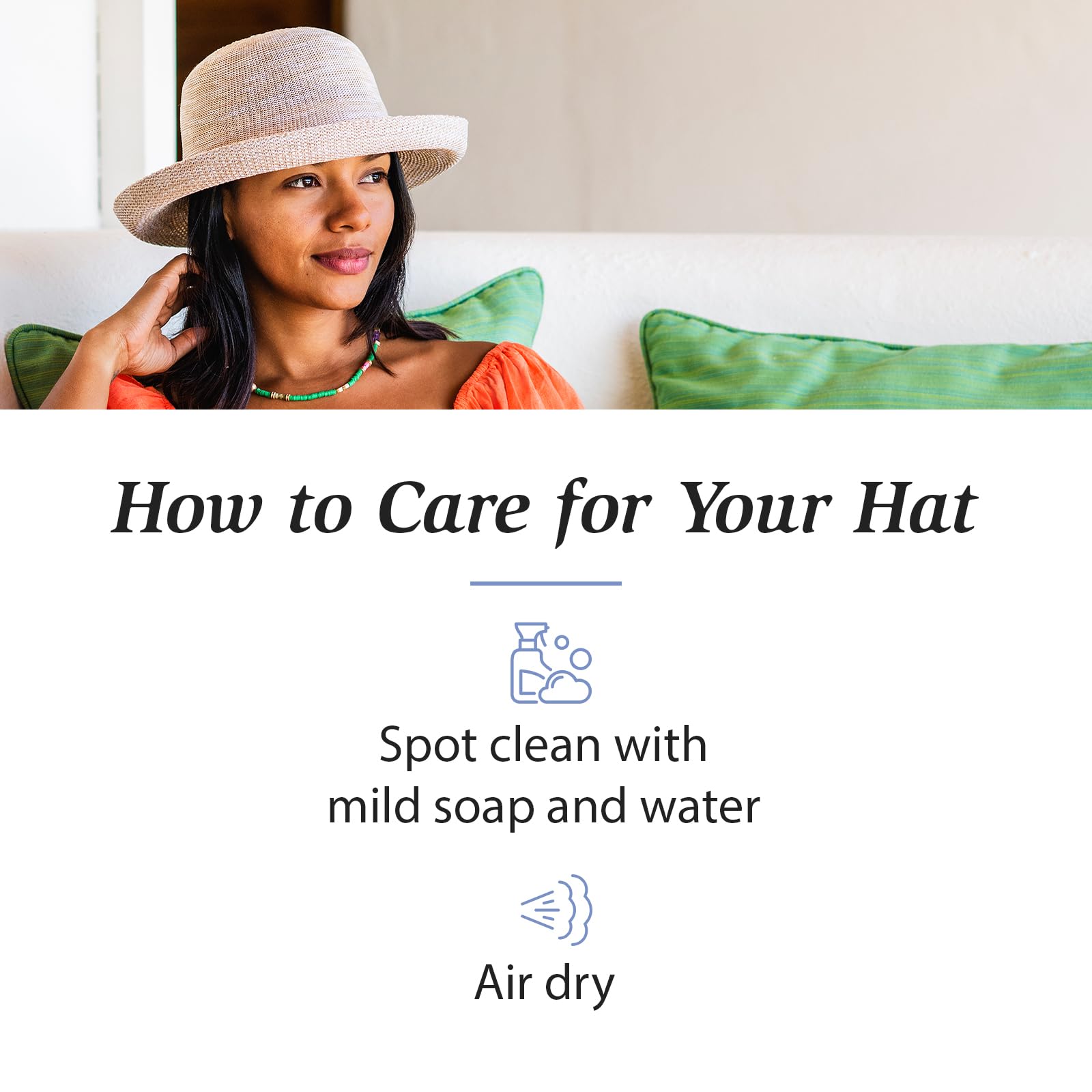 Wallaroo Hat Company Women’s Petite Victoria Sun Hat – Wide Brim UPF 50+ Sun Protection, Packable Travel Hat, Adjustable Chin Strap, Breathable Summer Beach Hat for Women – Perfect for Vacation, Poolside, and Outdoor Activities