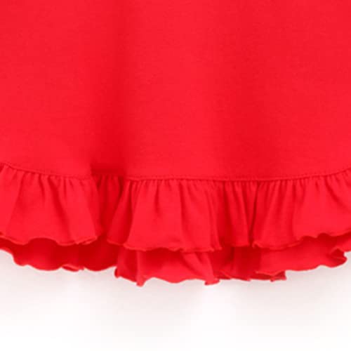 Red Holiday Dress for Toddler Girls - Long Sleeve Christmas Party Dress for Kids - Perfect for Family Gatherings, Photo Shoots & Festive Celebrations