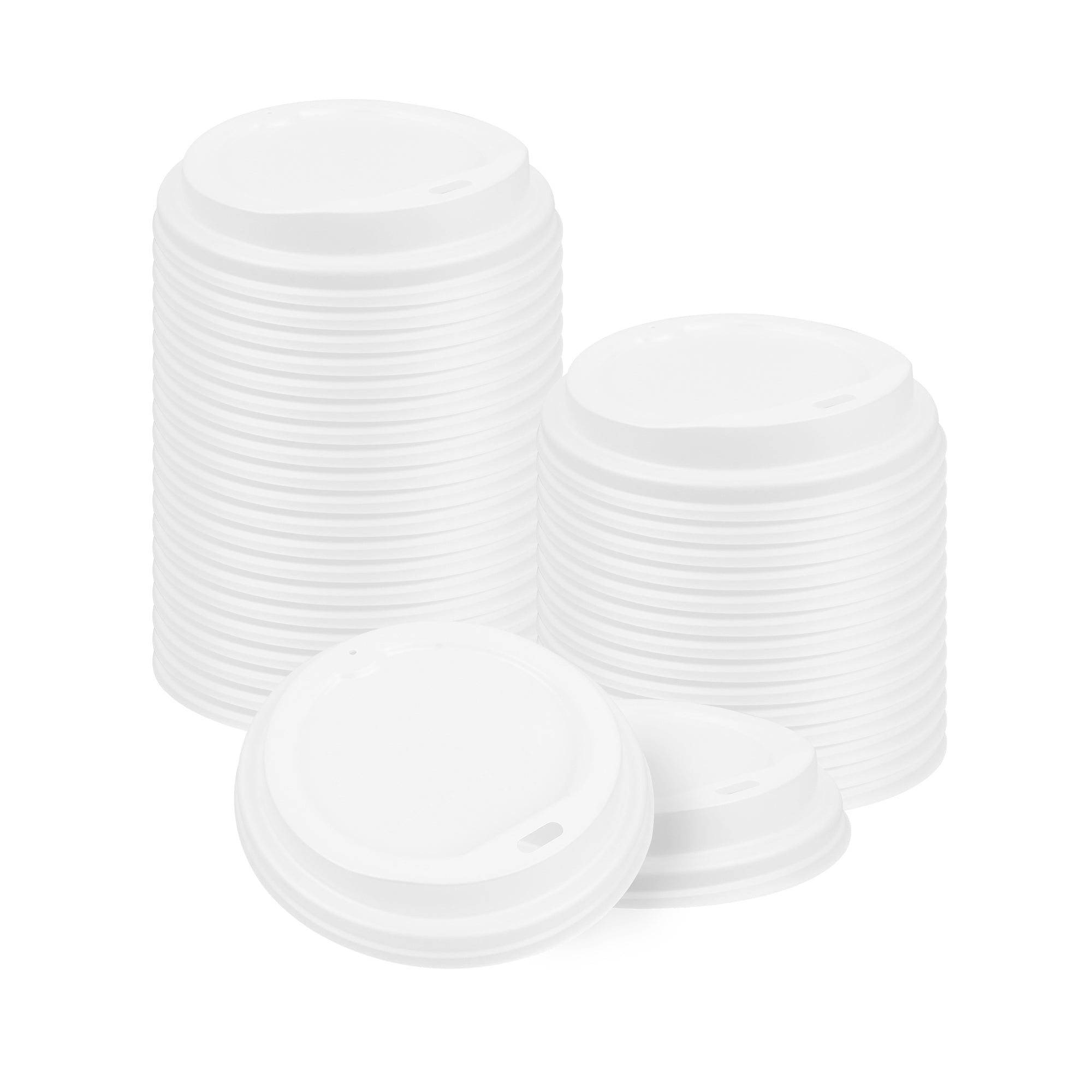 Eco-Friendly White PLA Compostable Coffee Cup Lids - Fits 8oz, 12oz, 16oz & 20oz Cups - 500 Count Bulk Box - Perfect for Coffee Shops, Cafés & Takeout Restaurants