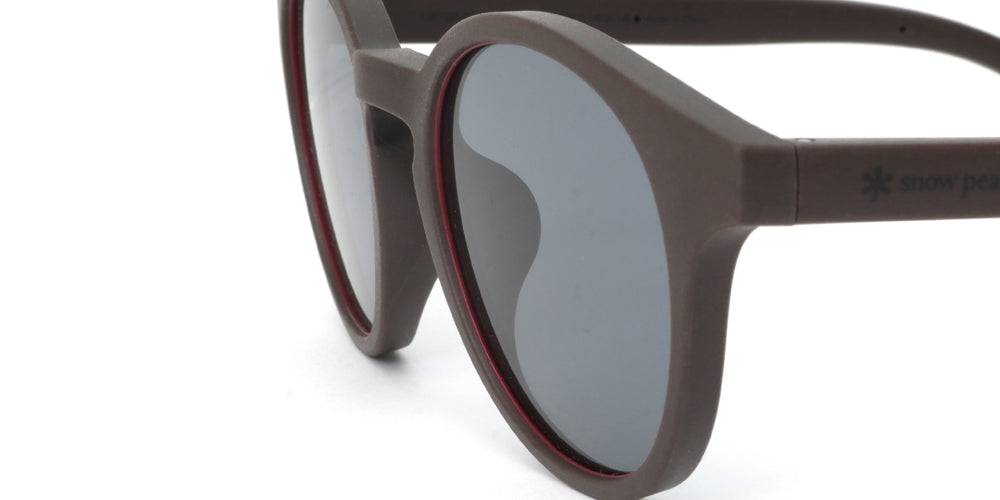 JINS x Snow Peak Rubber Sunglasses 019 - Polarized UV Protection Outdoor Sports Glasses for Hiking, Fishing & Cycling