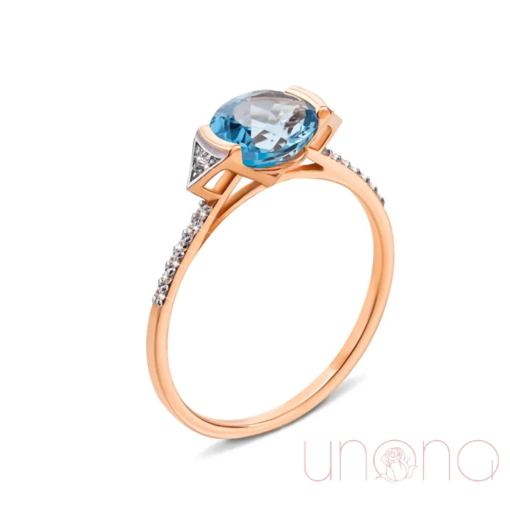 Topaz Red Gold Ring – Elegant Jewelry Gift for Women | Perfect for Anniversaries, Birthdays & Special Occasions