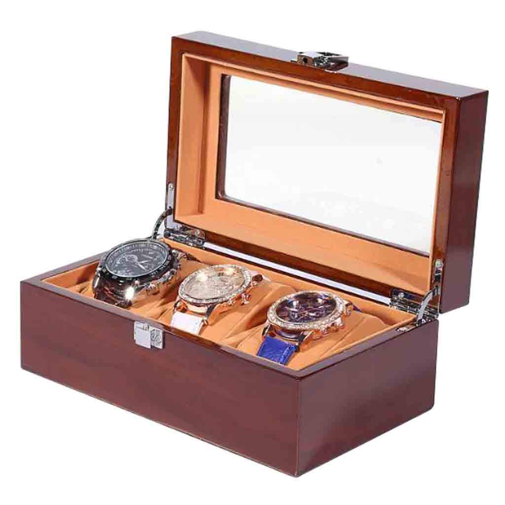 Premium Wooden Watch Box - Solid Wood Storage Organizer & Display Case for Men and Women - Luxury Watch & Jewelry Holder with Large Capacity - Perfect Gift for Watch Collectors & Jewelry Lovers - Ideal for Home, Office, Travel & Special Occasions