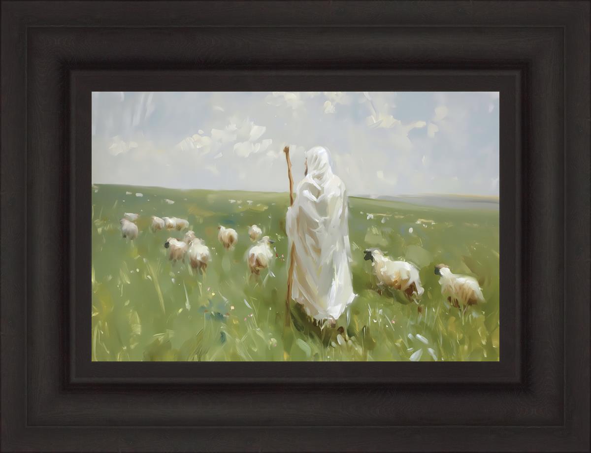 He Leadeth My Soul - Inspirational Christian Wall Art for Home & Office Decor - Perfect for Living Room, Bedroom, Church & Gift Giving