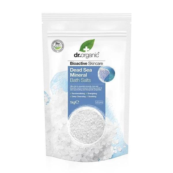 Organic Dead Sea Mineral Bath Salt by Dr Organic - Relaxing & Detoxifying for Stress Relief & Muscle Recovery - Perfect for Spa, Bath Therapy & Home Wellness