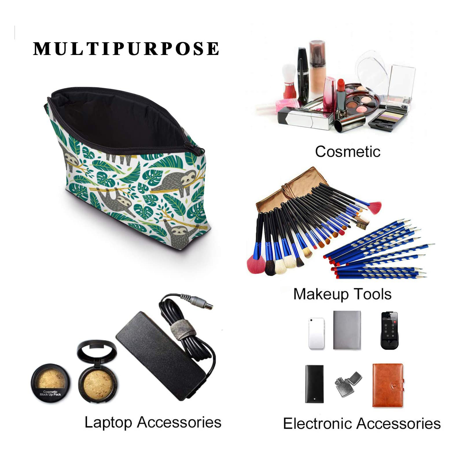 Waterproof Cosmetic Bag for Women - 2 Pack Travel Makeup Pouch for Purse & Toiletry Organizer | Perfect for Girls' Travel & Daily Use