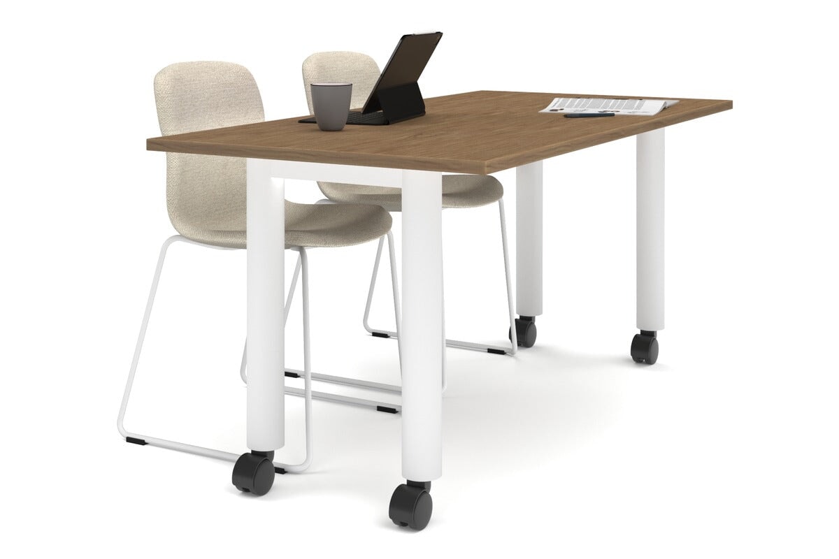 Quadro 80mm Cylinder Leg Mobile Table - 1800L x 800W Adjustable Height Workbench - Perfect for Office, Workshop, and Industrial Use