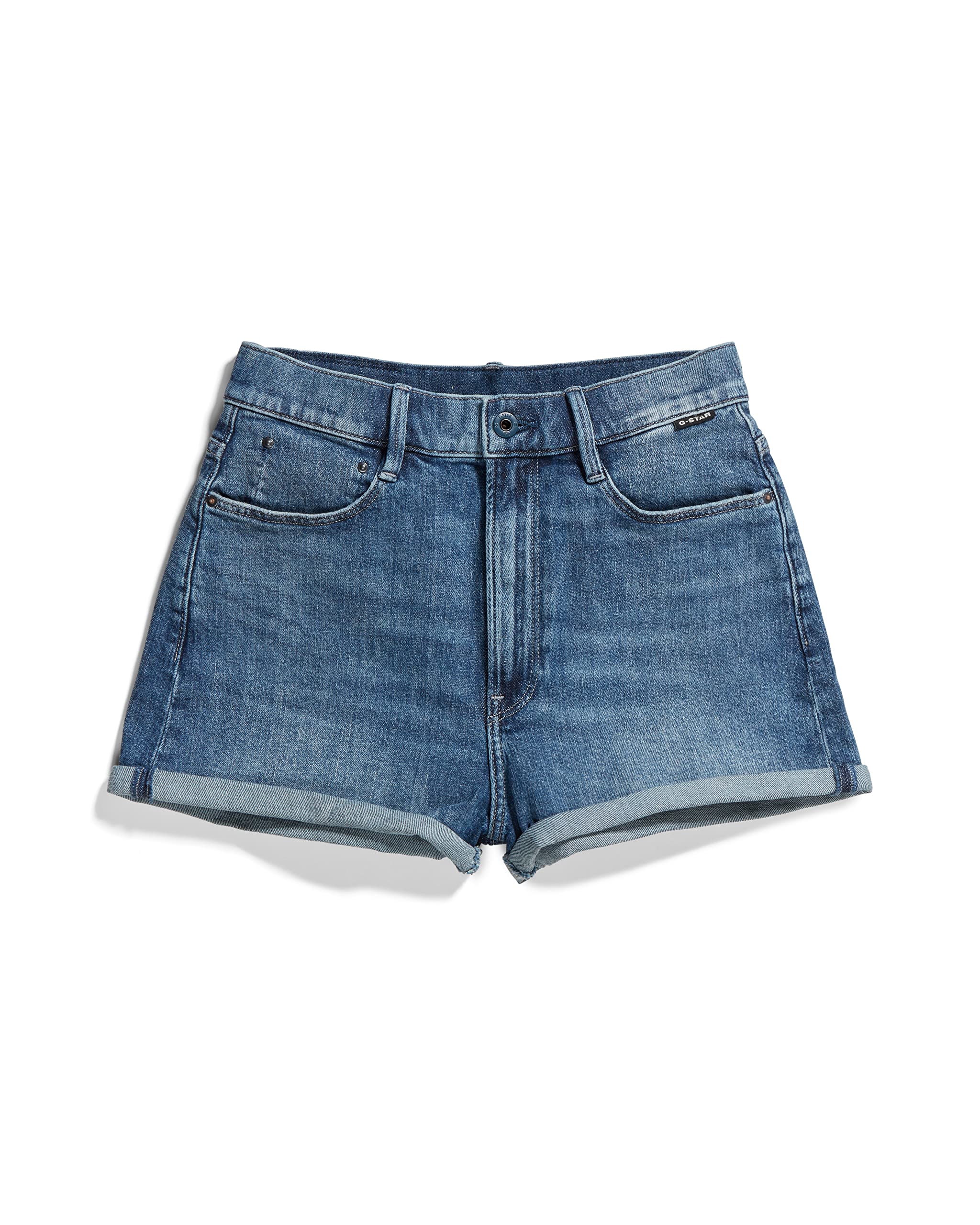 G-STAR Women's Tedie Ultra High Rise Denim Shorts - Stylish Distressed Denim Shorts for Women | Perfect for Summer Outfits, Beach Vacations & Casual Streetwear
