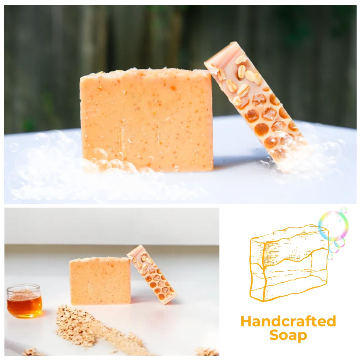 **Soothe Body Soap - Gentle Oatmeal & Honey Bar Soap for Sensitive & Eczema-Prone Skin, Natural Moisturizing Hand Soap with Luxurious Lather | Ideal for Dry Skin Care, Bath & Shower**