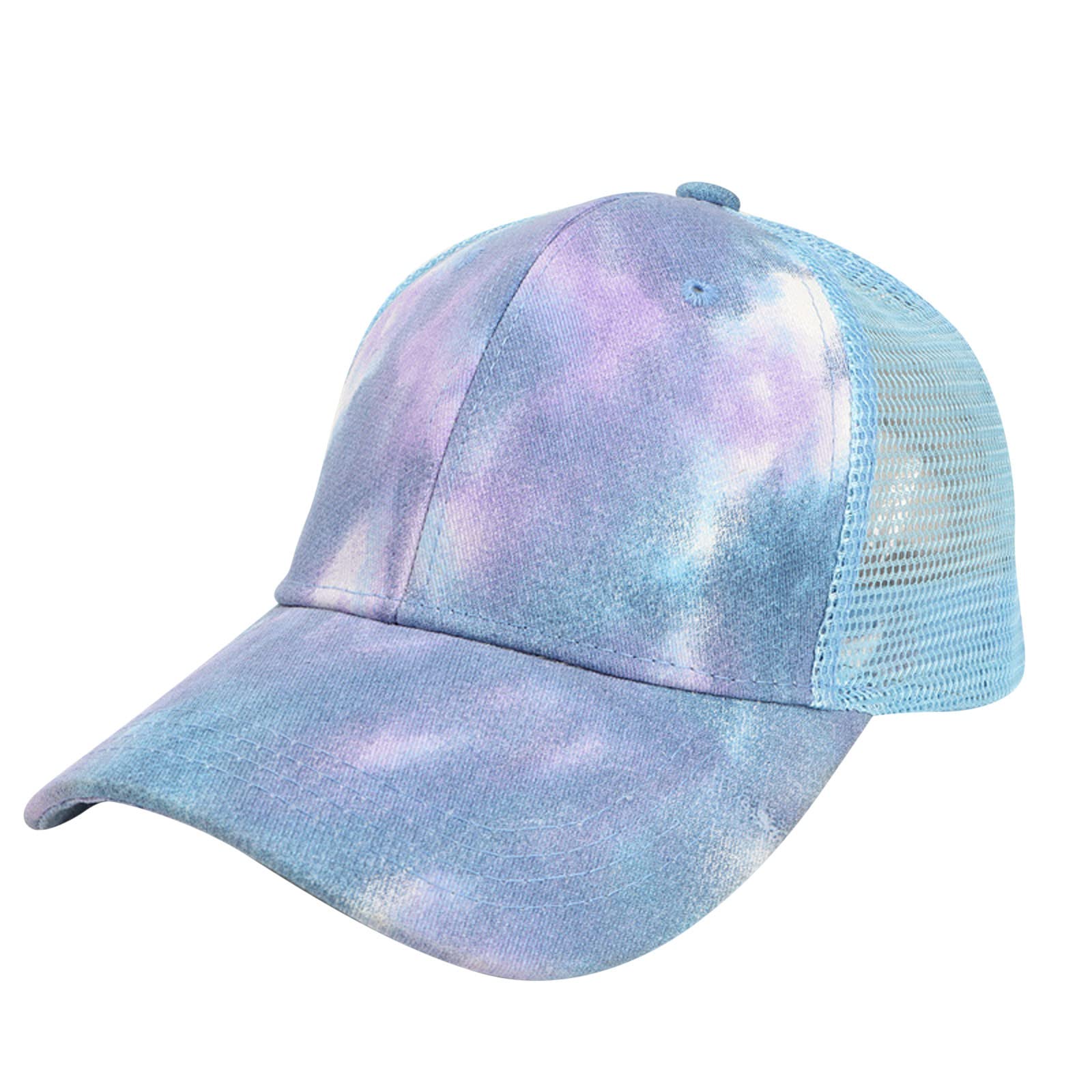 Vintage Tie Dye Trucker Hats for Men & Women - Distressed Washed Cotton Adjustable Baseball Cap | Breathable Unstructured Design for Summer Outdoor Activities, Music Festivals & Casual Wear