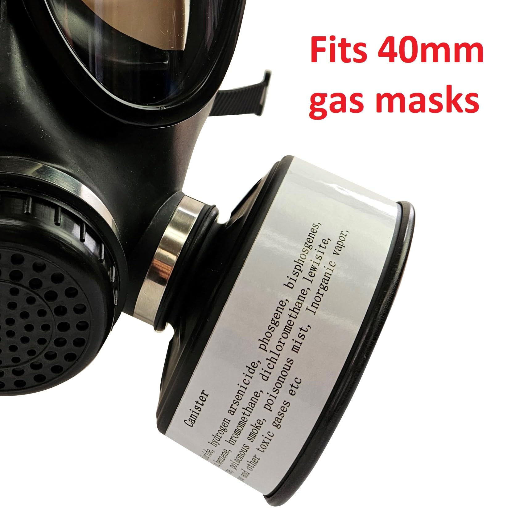 KYNG 40mm NATO NBC Gas Mask Filter - CBRN Respirator Filter with 10+ Year Lifespan | Compatible with Military & Survival Masks for Emergency Preparedness & Chemical Protection