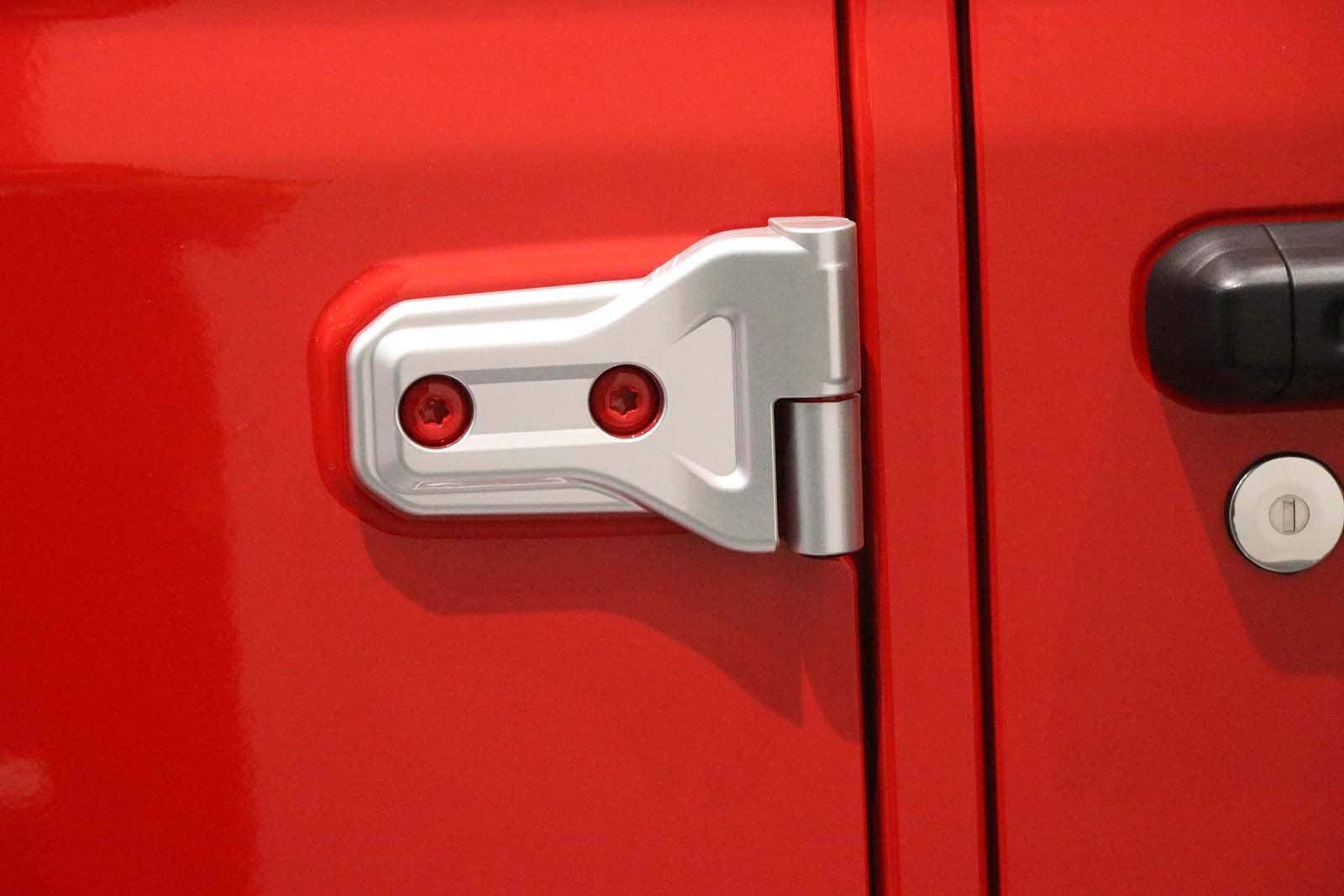 8-Piece Door Hinge Shell Set for Jeep Wrangler JL 2018-2022 - Black/Red/Silver Color Options - Perfect for Off-Road Protection & Customization