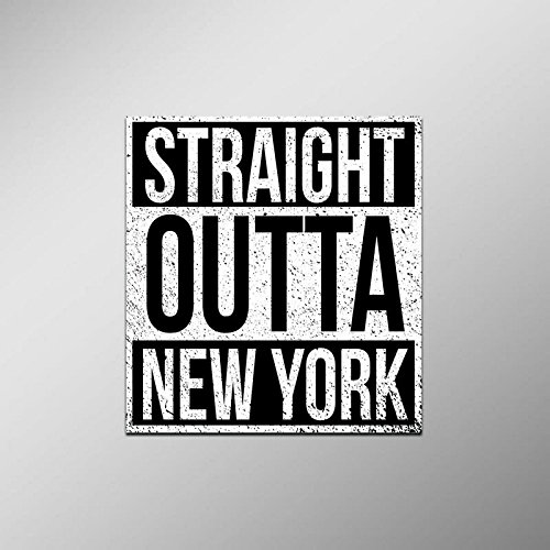 Straight Outta New York Vinyl Decal Sticker - Full Color 4.5x5 Inches for Cars, Trucks, Vans, SUVs, Laptops, Walls, Windows & Cups - Perfect for Urban Style, Vehicle Customization & Home Decor - KCD2070