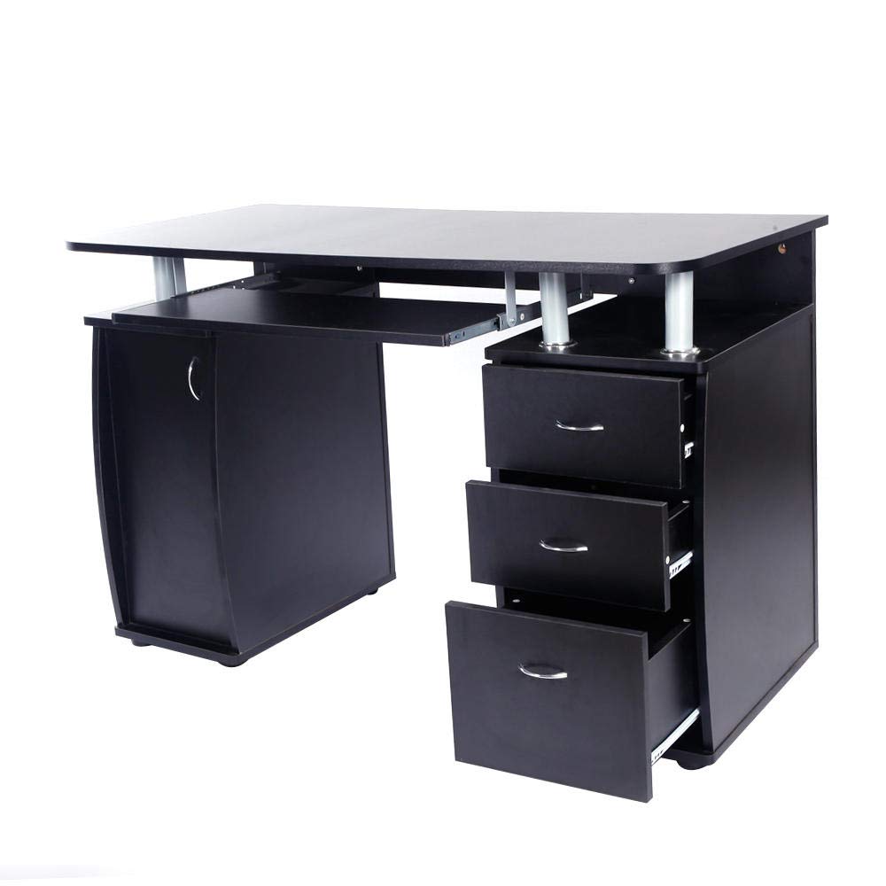 Ergonomic Computer Workstation Desk with Storage & Drawers - 45