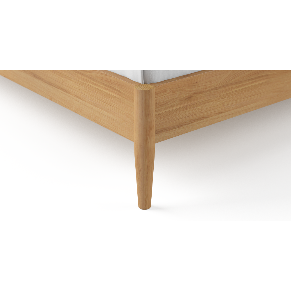 Cleo Beige King Size Bed Frame - Modern Platform Bed with Sturdy Wooden Slats for Bedroom, Guest Room, or Master Suite