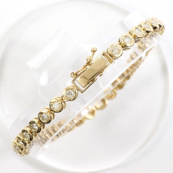 18K Yellow Gold Diamond Bracelet for Women - Elegant Tennis Bracelet with Real Diamonds - Perfect for Weddings, Anniversaries & Special Occasions