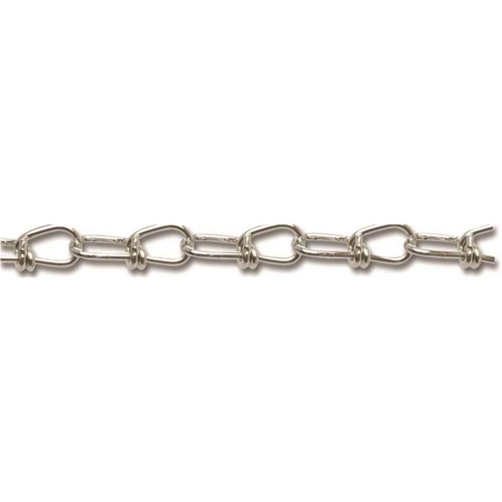 2/0 Zinc Plated Double Loop Tool Chain - 250' Per Box for Construction, Towing & Industrial Use